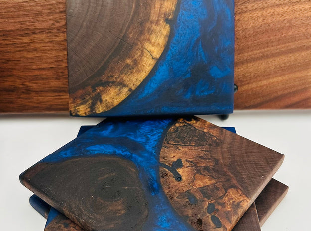 Coasters - Black Walnut and Resin