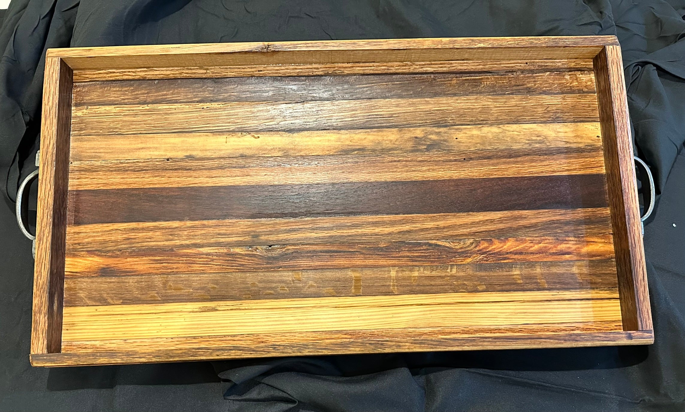 Handcrafted Tobacco Stick Decorative Tray with sides