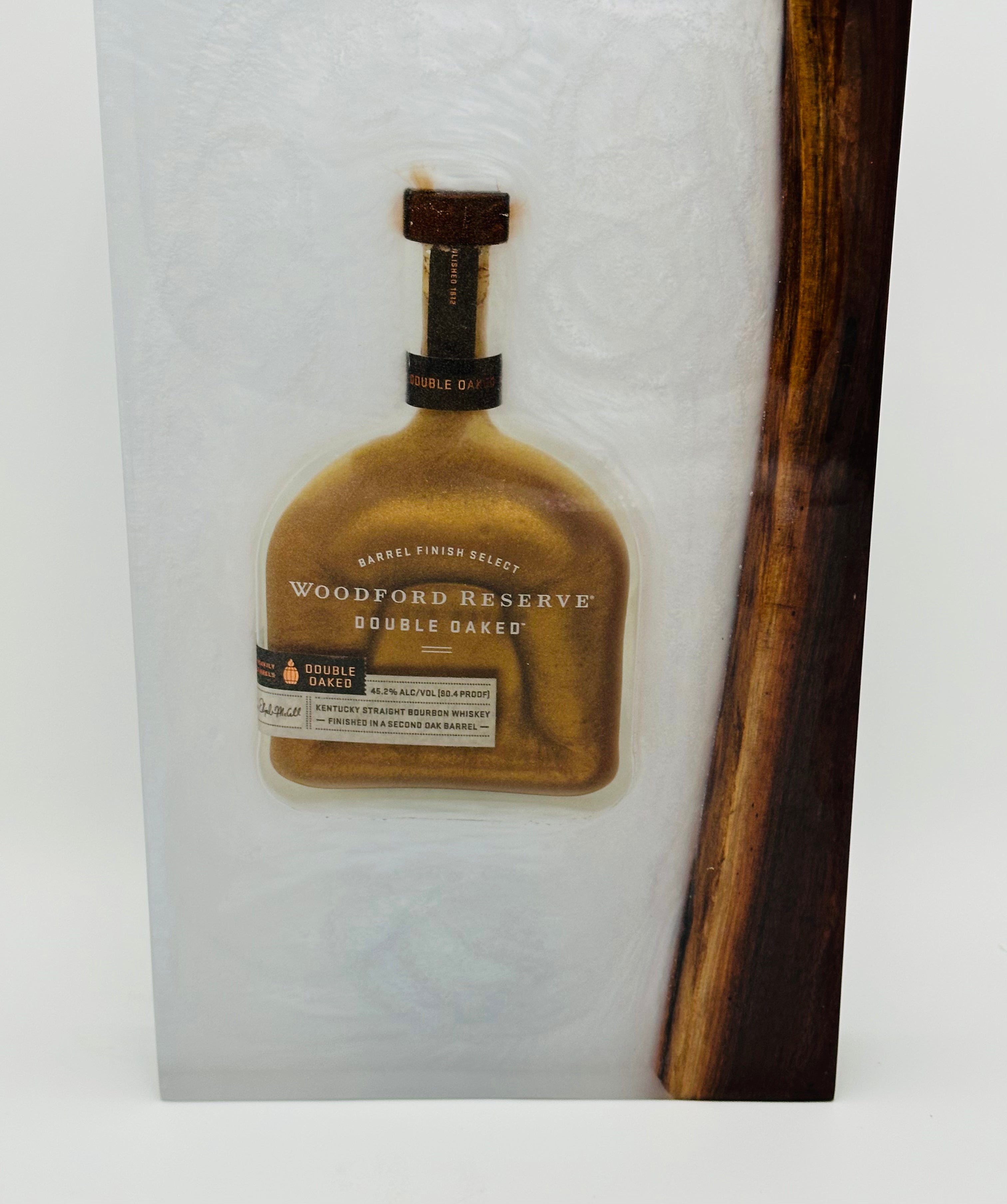 Woodford Reserve Double Oaked Resin Art with Black Walnut Accent