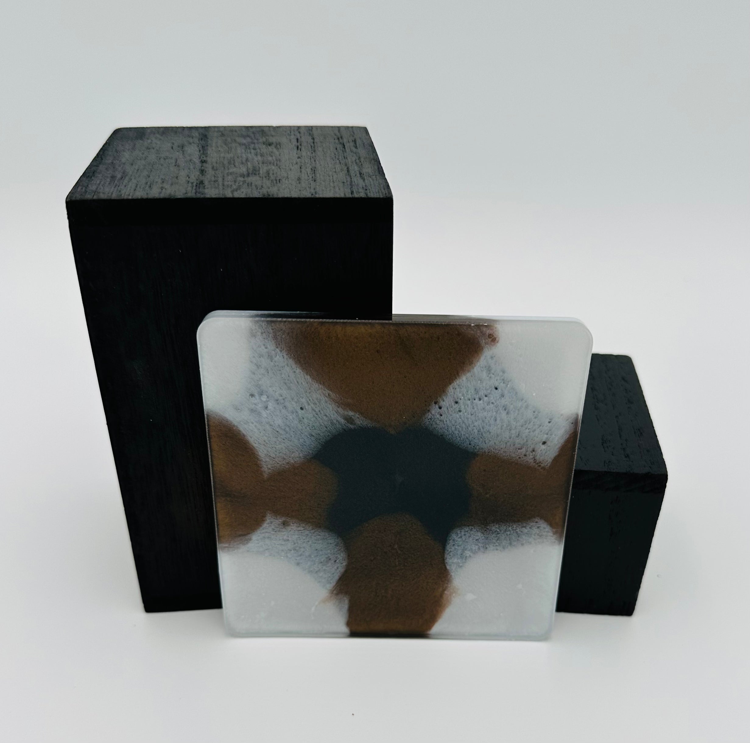 Square Handcrafted Resin Beverage Coasters