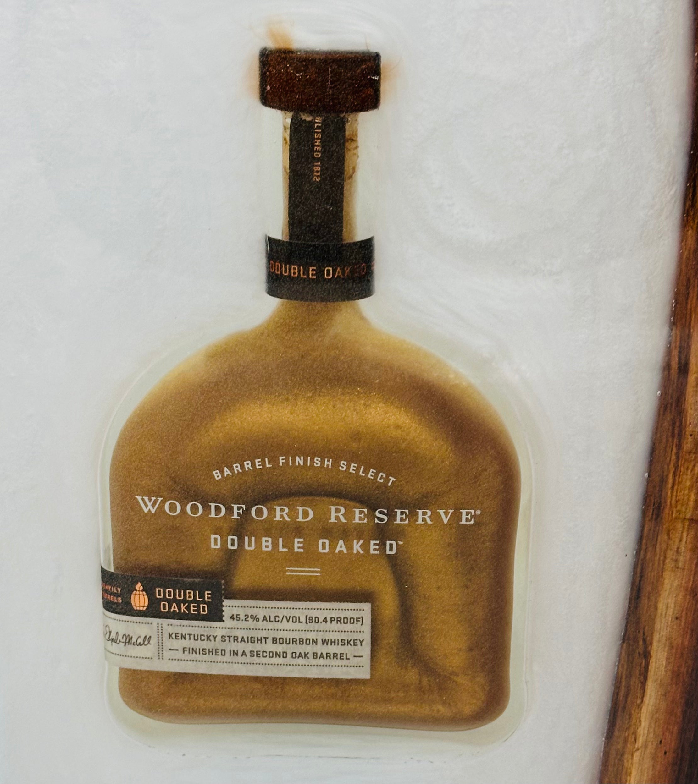 Woodford Reserve Double Oaked Resin Art with Black Walnut Accent