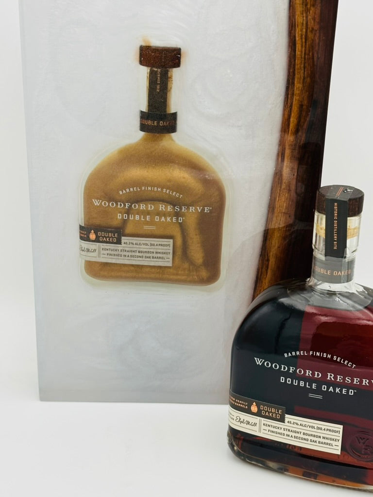 Woodford Reserve Double Oaked Resin Art with Black Walnut Accent