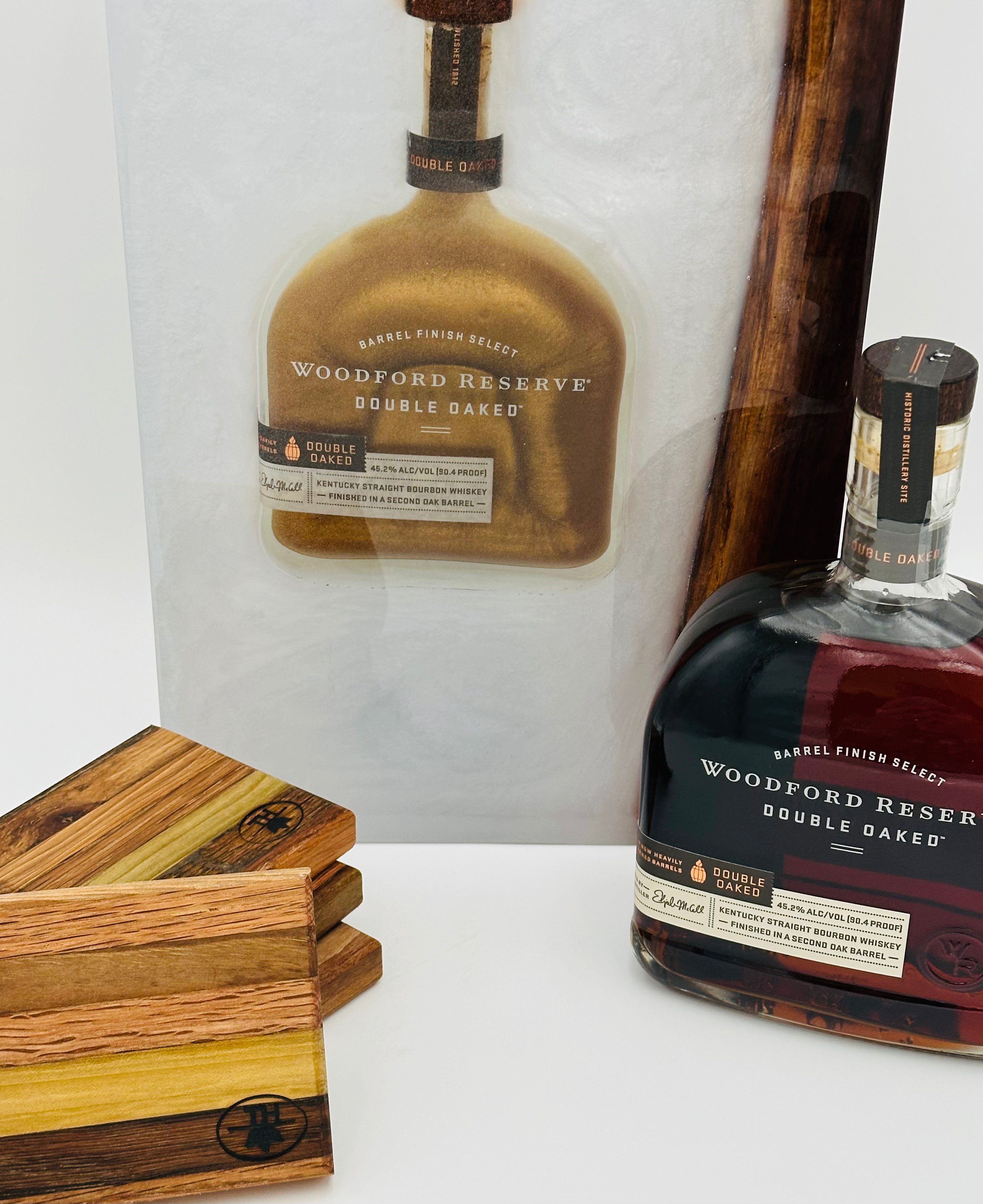 Woodford Reserve Double Oaked Resin Art with Black Walnut Accent