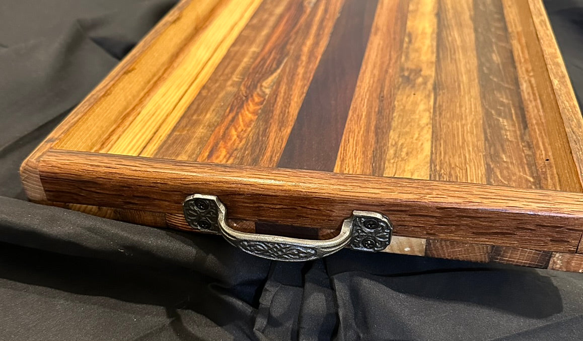 Handcrafted Tobacco Stick Decorative Tray with sides