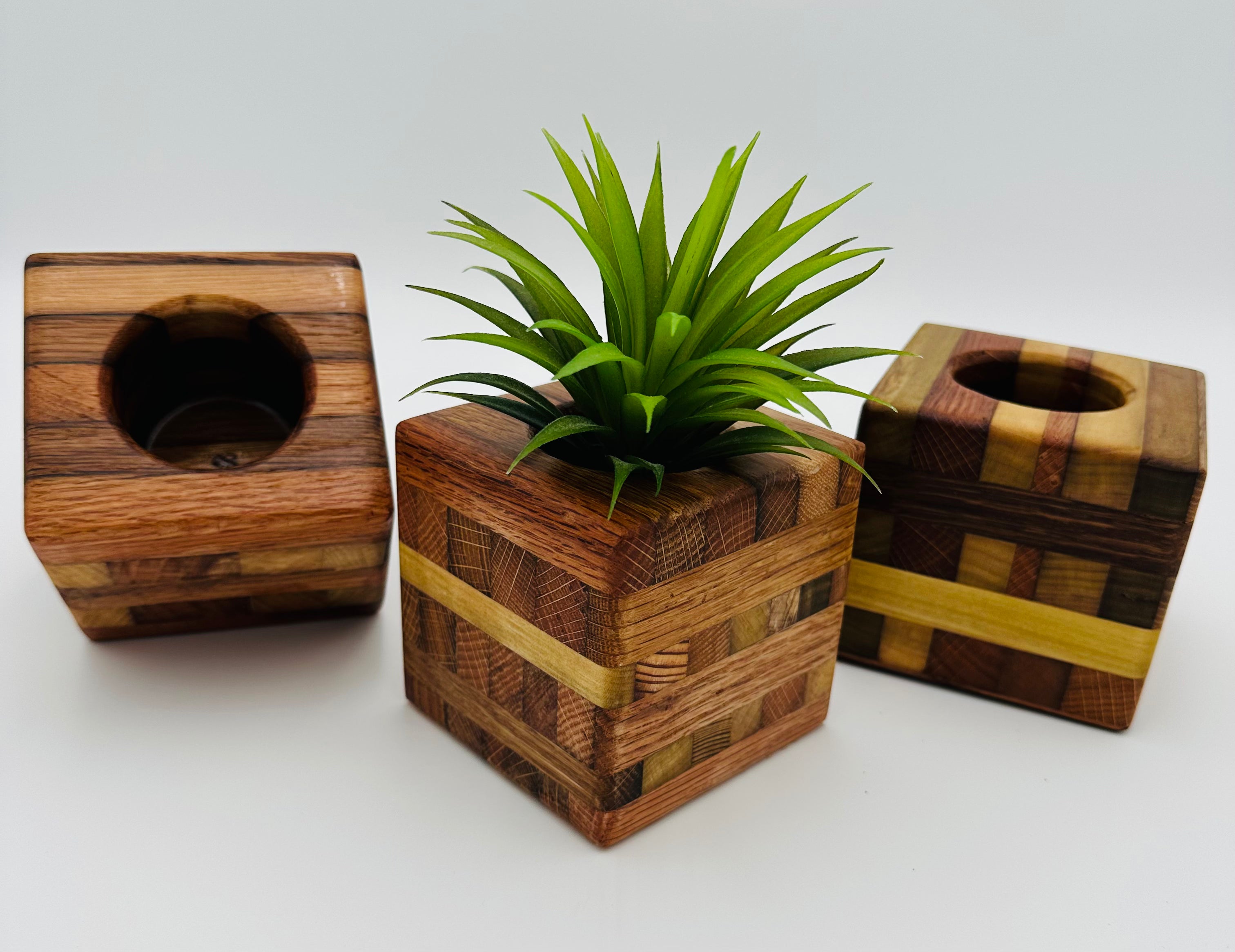 Rustic Wooden Succulent Planter, Made from Tobacco Sticks