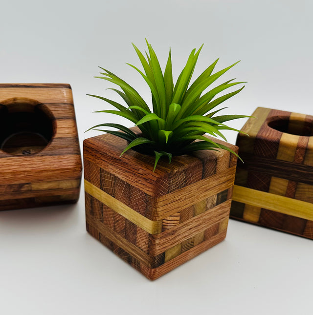 Rustic Wooden Succulent Planter, Made from Tobacco Sticks