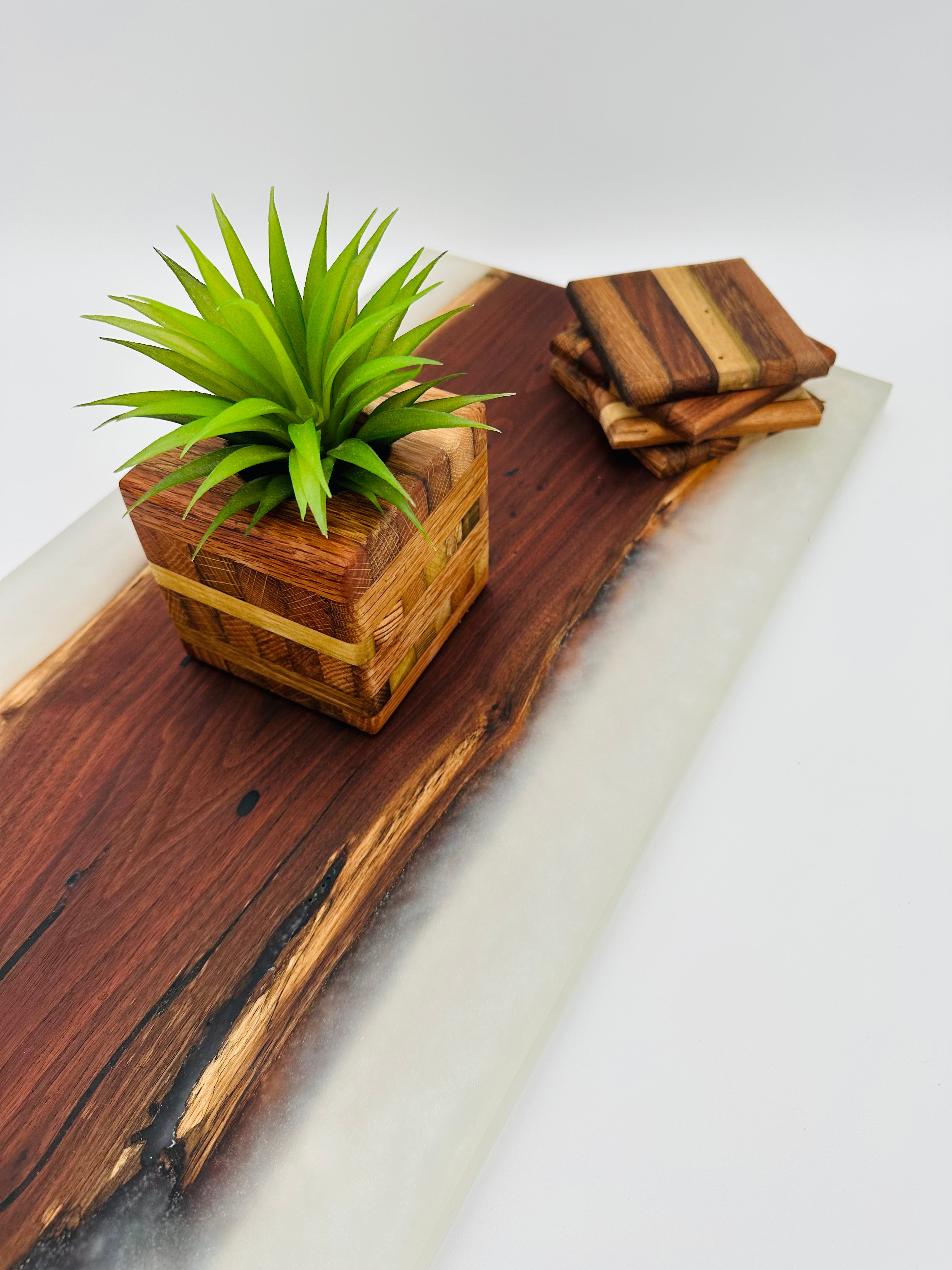 Rustic Wooden Succulent Planter, Made from Tobacco Sticks