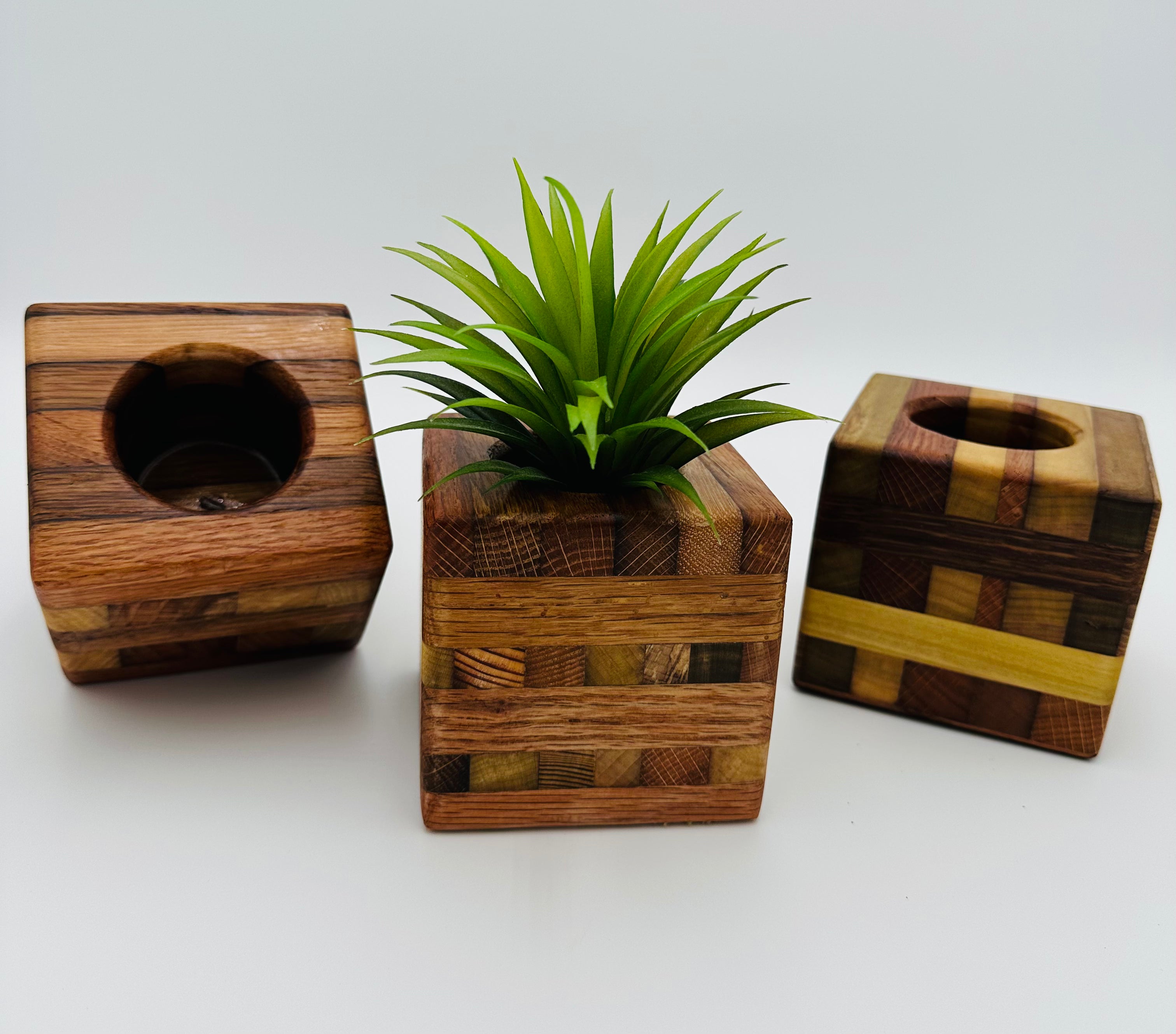 Rustic Wooden Succulent Planter, Made from Tobacco Sticks