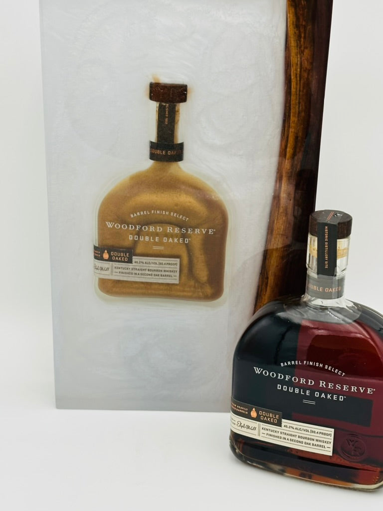 Woodford Reserve Double Oaked Resin Art with Black Walnut Accent