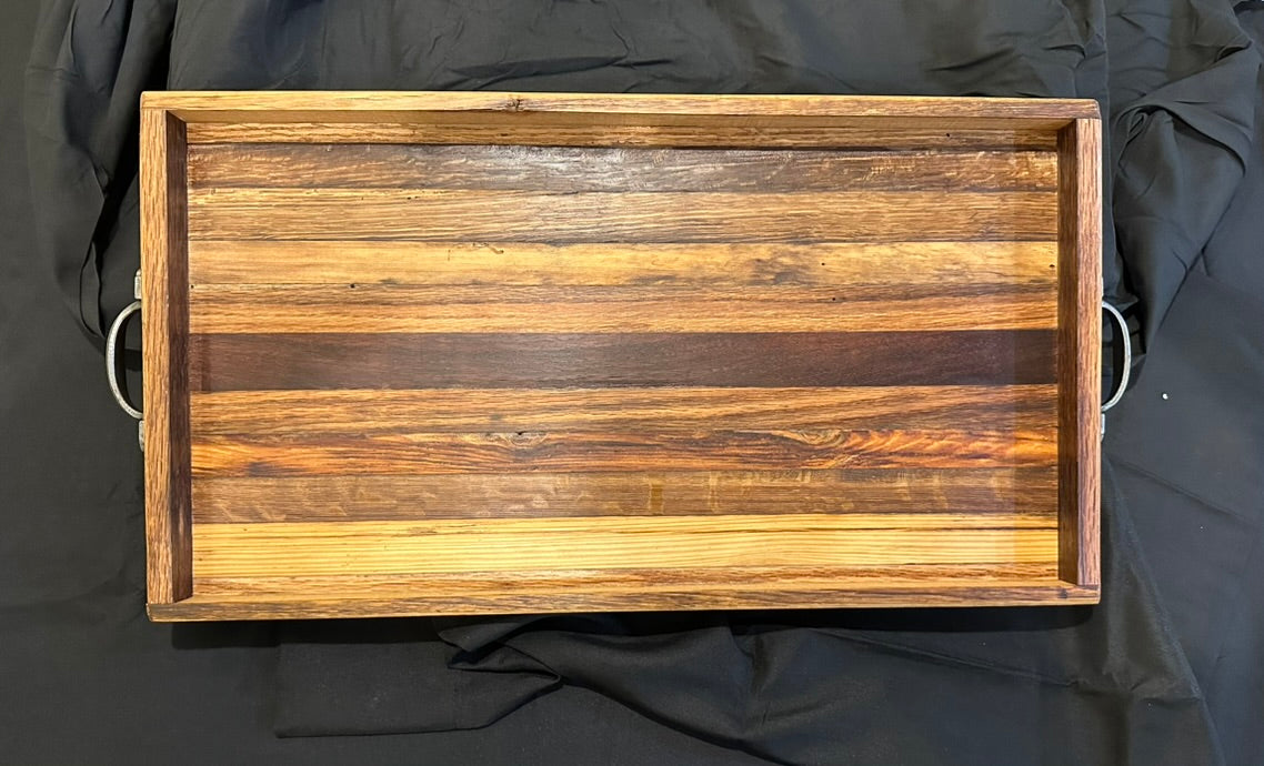 Handcrafted Tobacco Stick Decorative Tray with sides