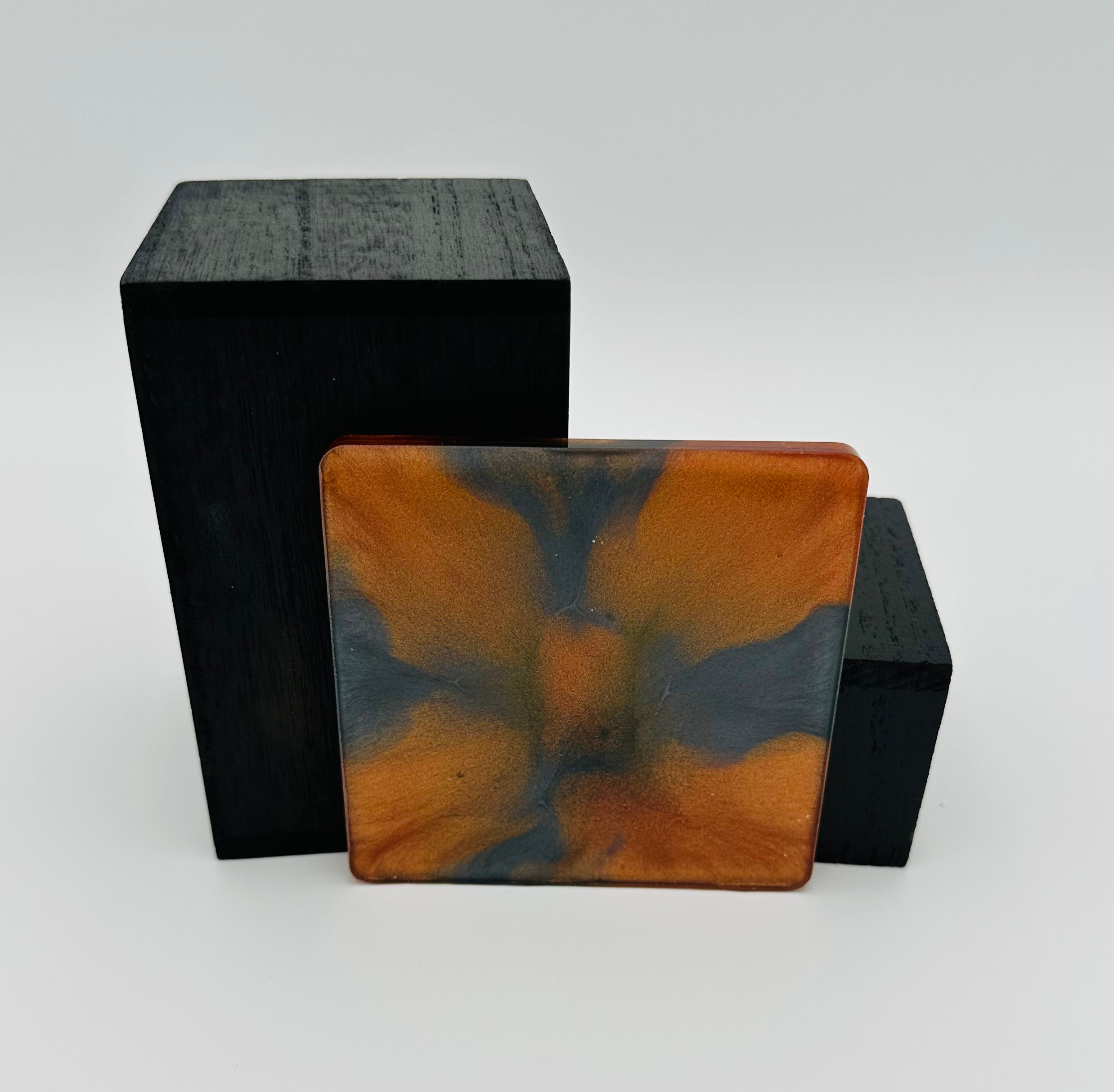 Square Handcrafted Resin Beverage Coasters