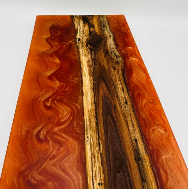 Black Walnut & Copper Resin River Charcuterie Board
