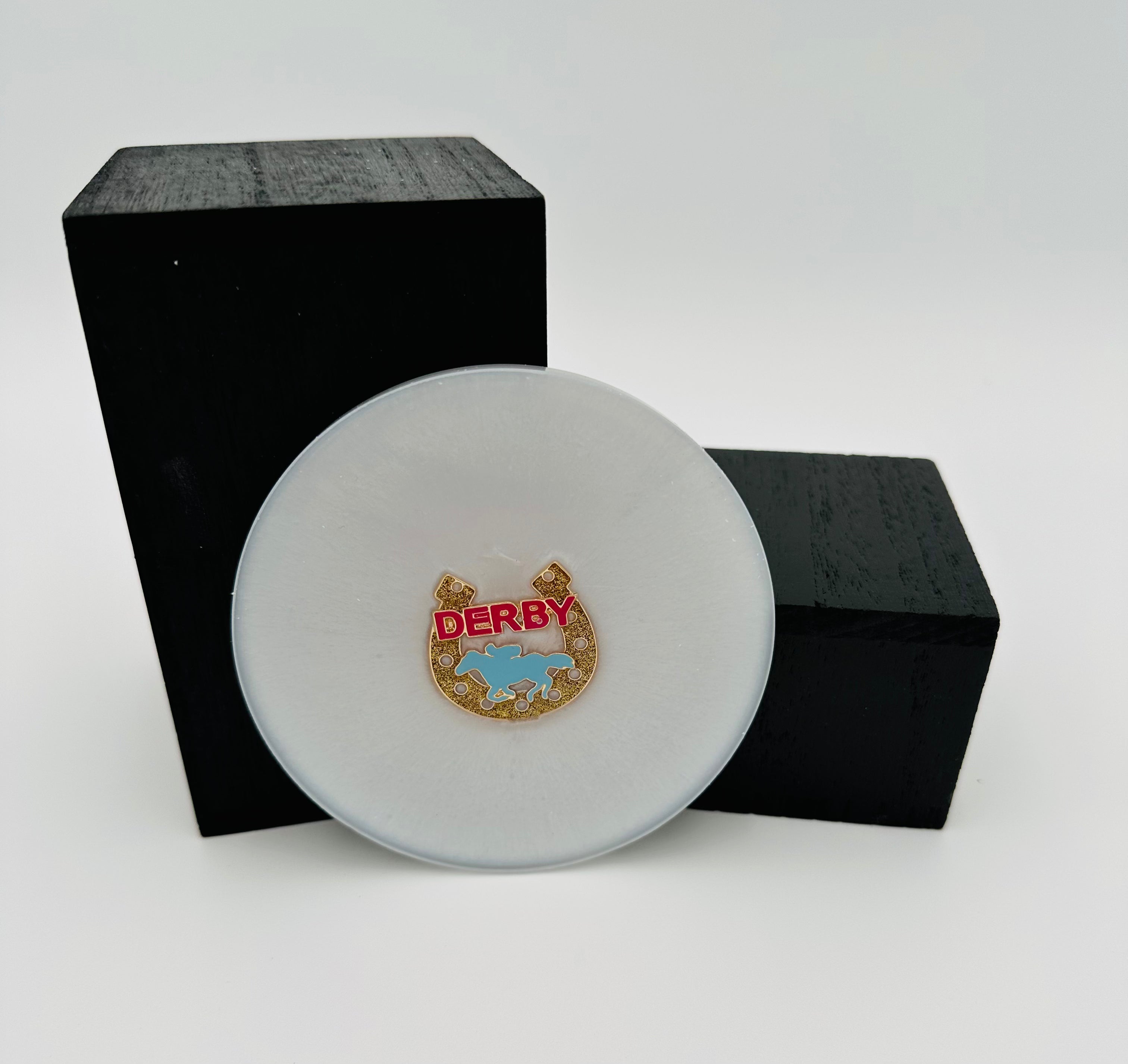 Handcrafted Resin Kentucky Derby Inlaid Beverage Coasters