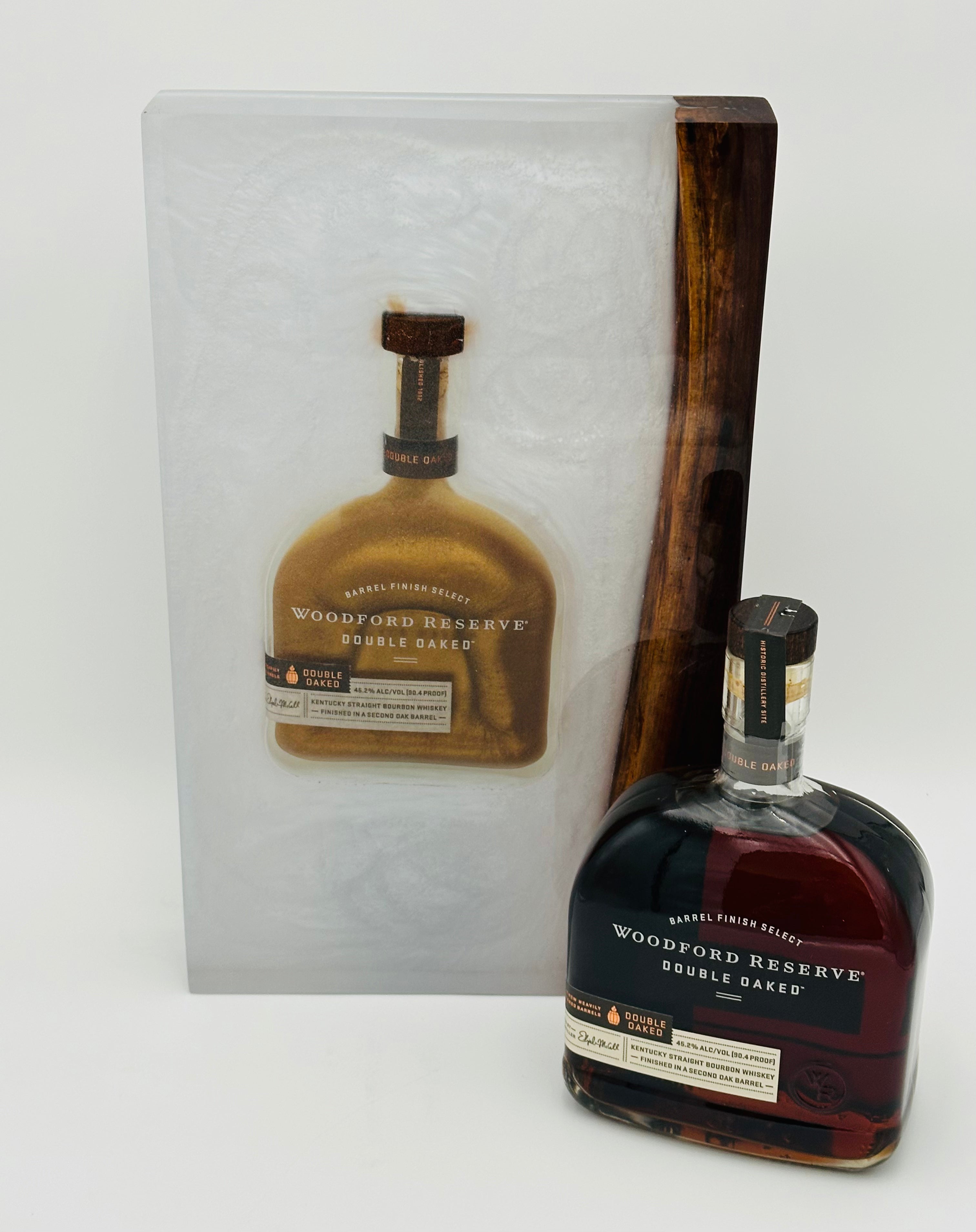 Woodford Reserve Double Oaked Resin Art with Black Walnut Accent