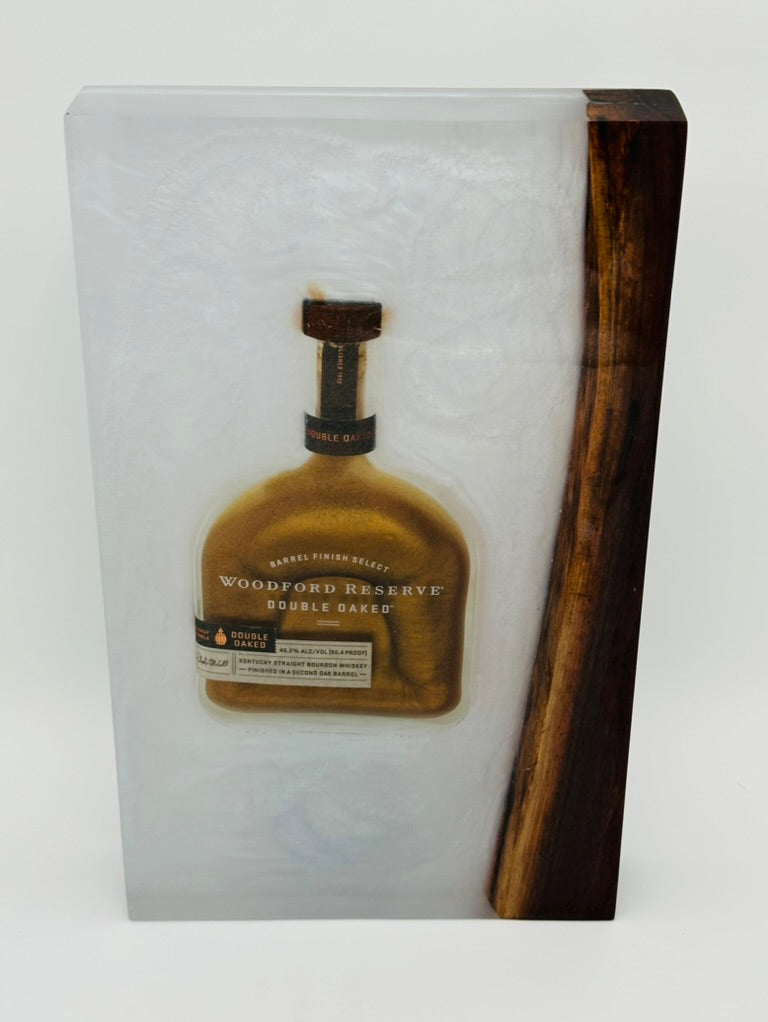 Woodford Reserve Double Oaked Resin Art with Black Walnut Accent