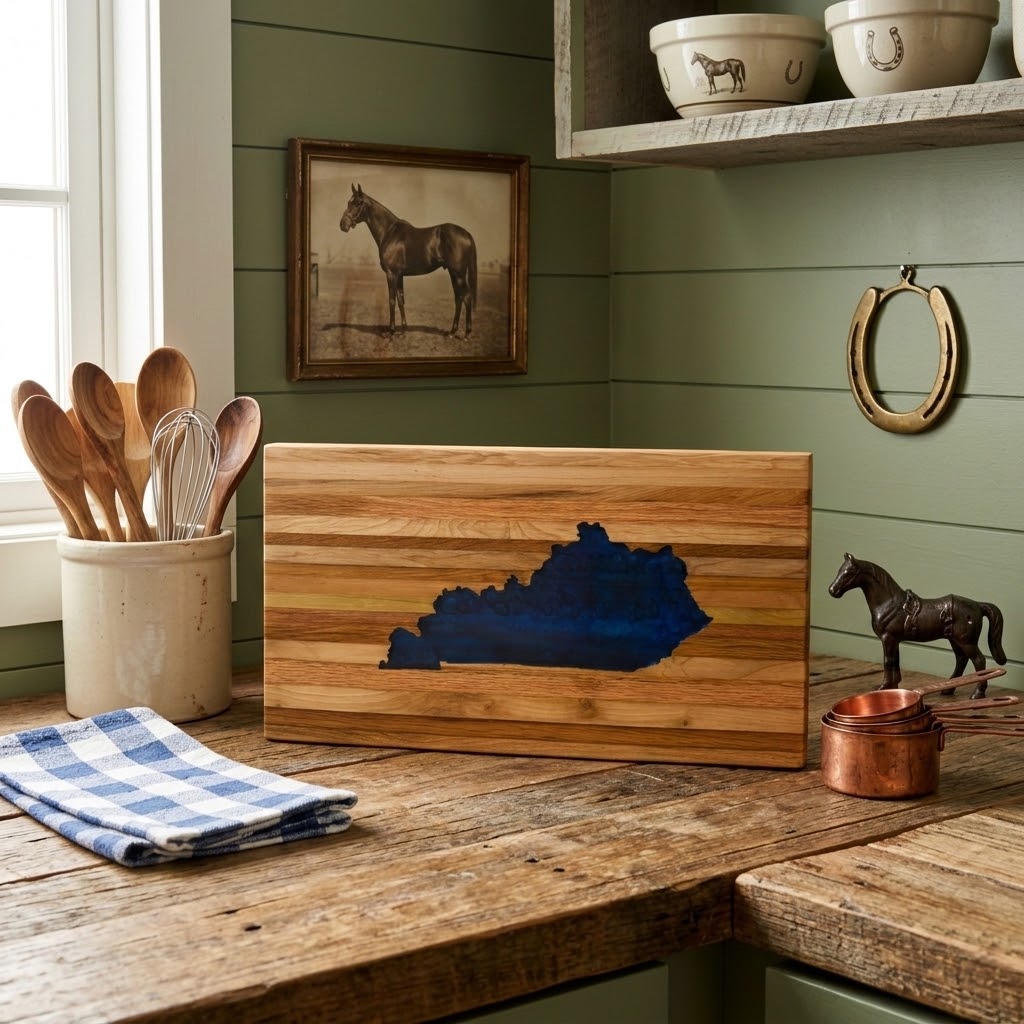 Kentucky Tobacco Stick Wood Cutting Board