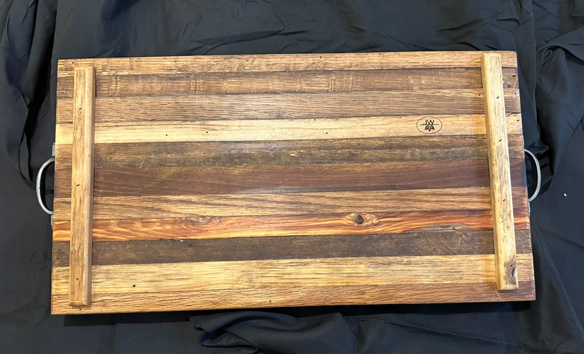 Handcrafted Tobacco Stick Decorative Tray with sides