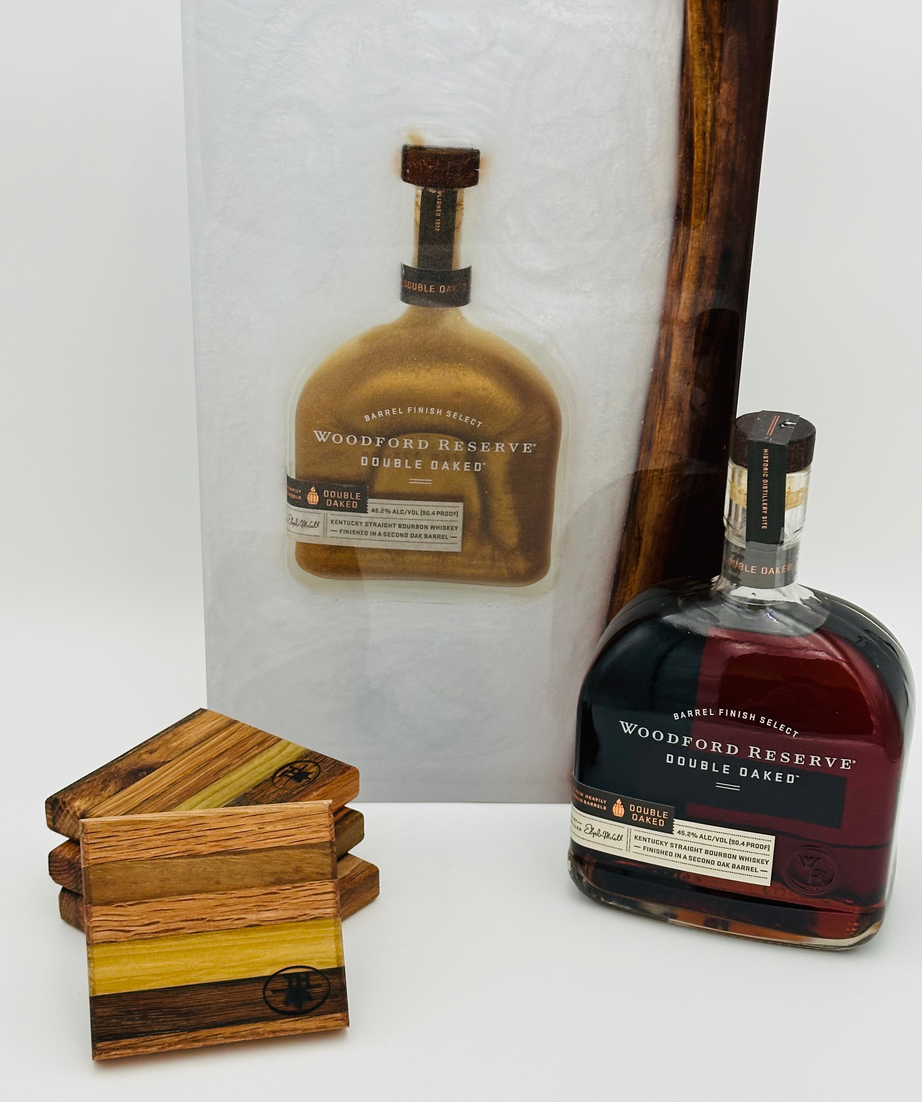 Woodford Reserve Double Oaked Resin Art with Black Walnut Accent