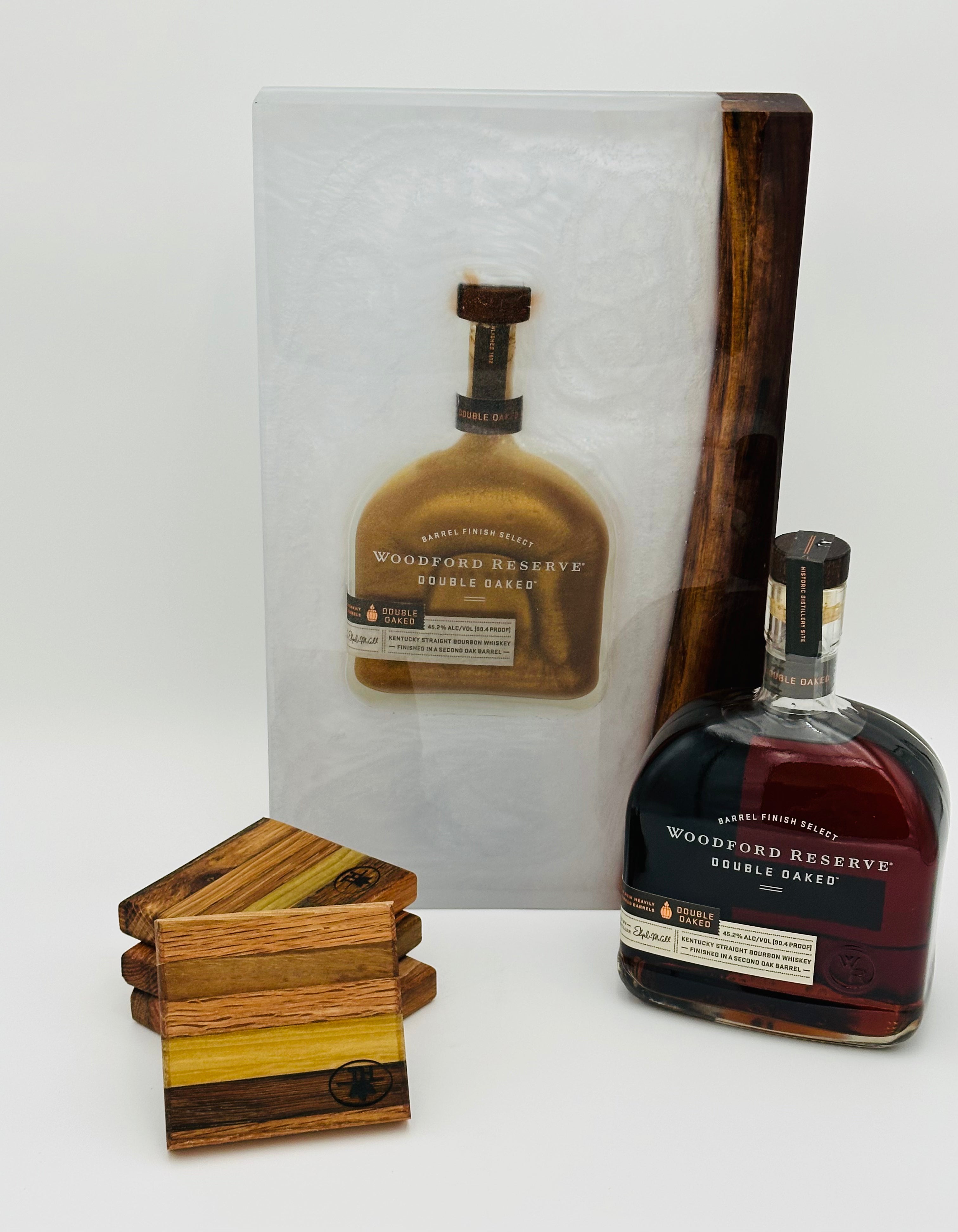 Woodford Reserve Double Oaked Resin Art with Black Walnut Accent