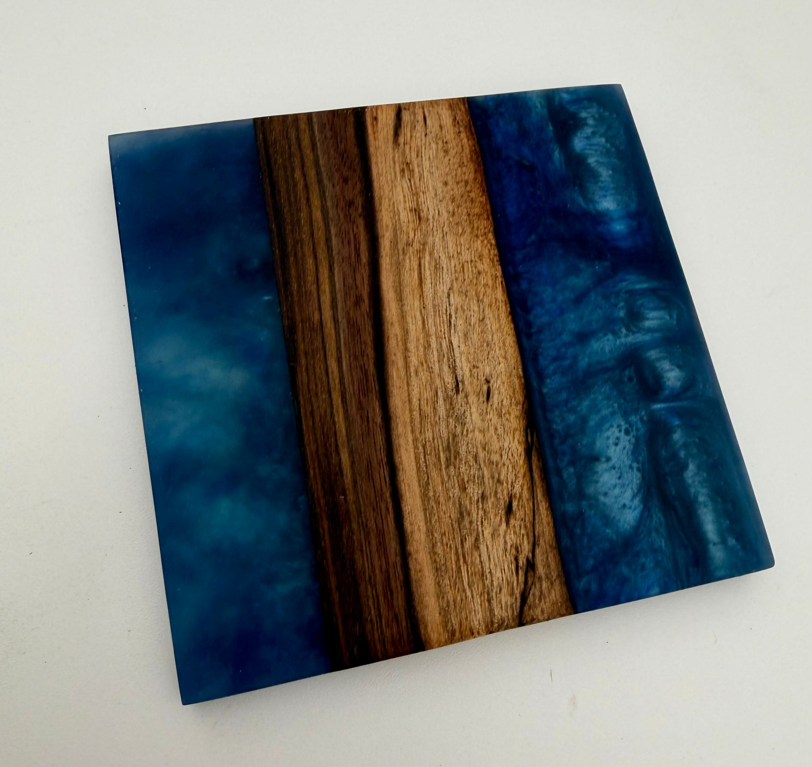 Live Edge Black Walnut and Resin Coasters, Set of 4