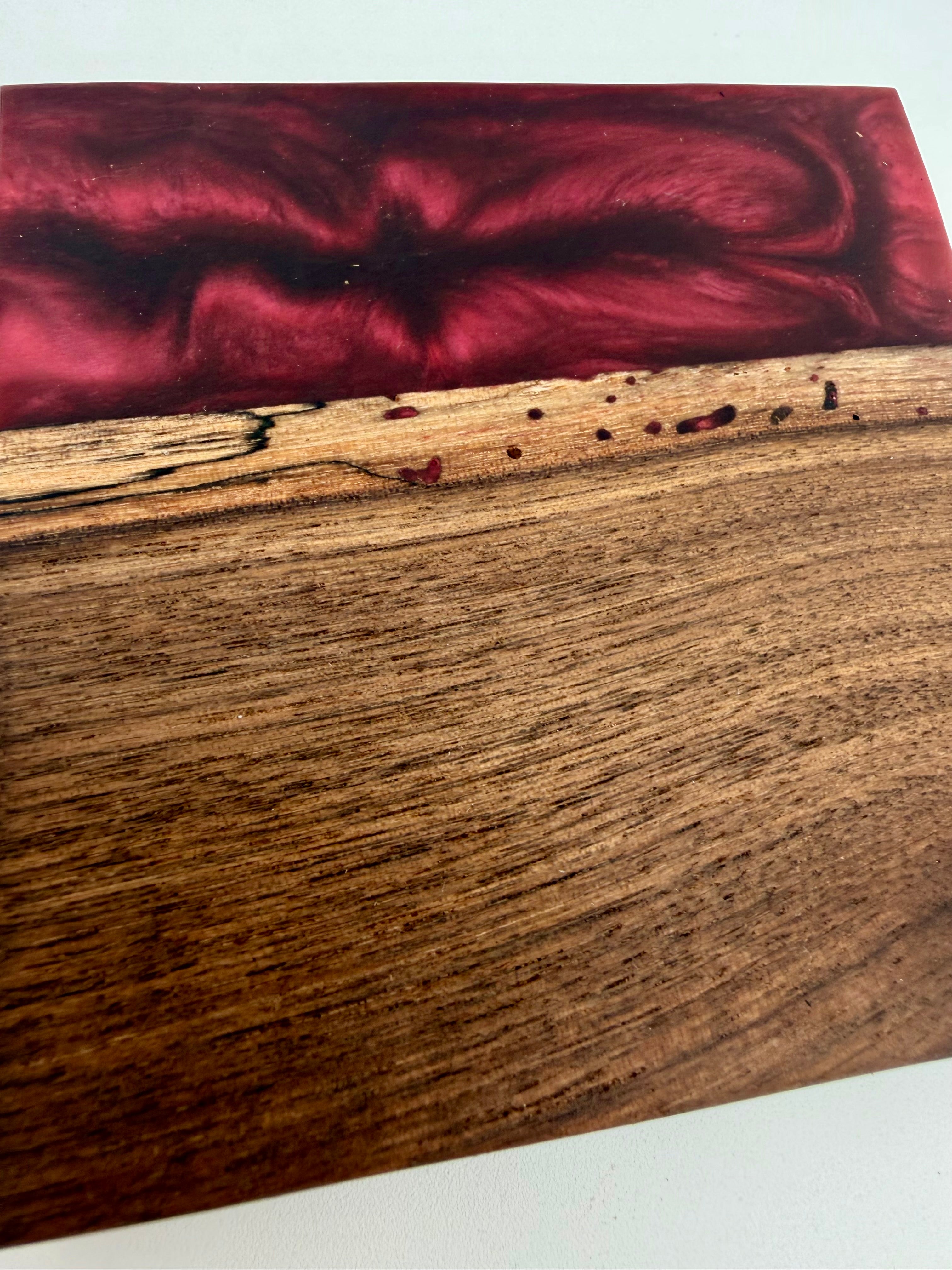 Live Edge Black Walnut and Resin Coasters, Set of 4