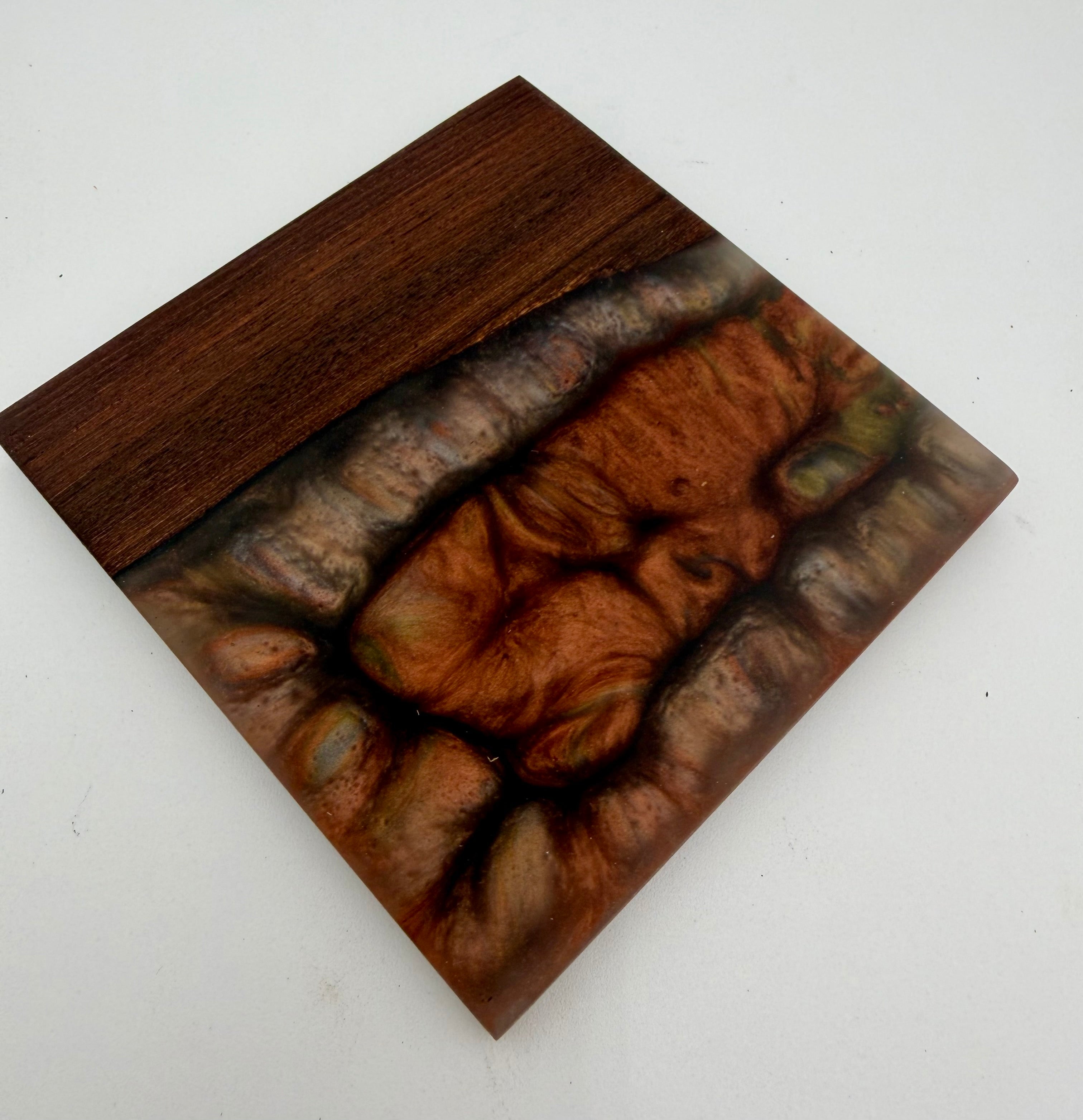 Live Edge Black Walnut and Resin Coasters, Set of 4