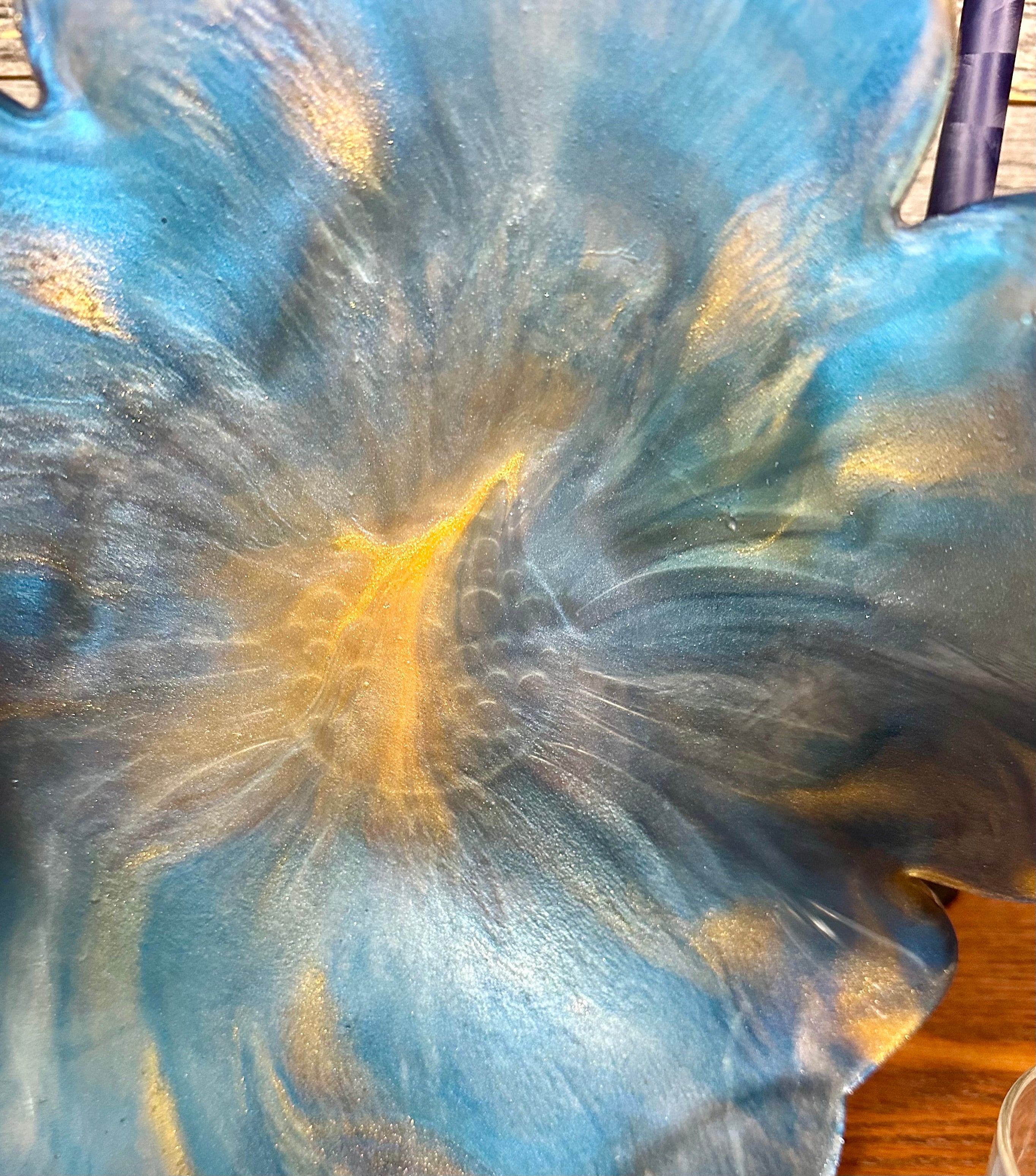 Handcrafted Large Resin Flower Bowls