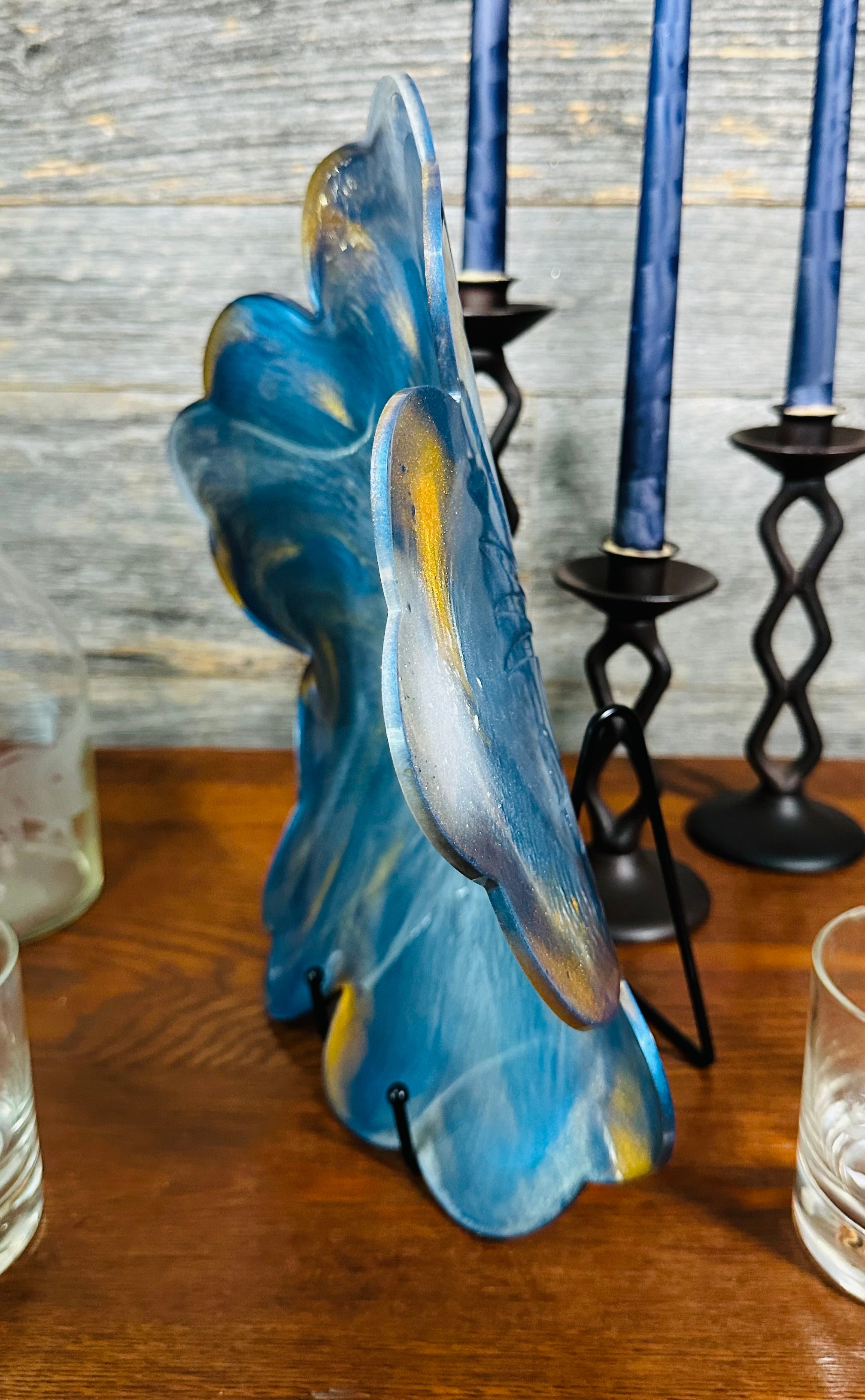 Handcrafted Large Resin Flower Bowls