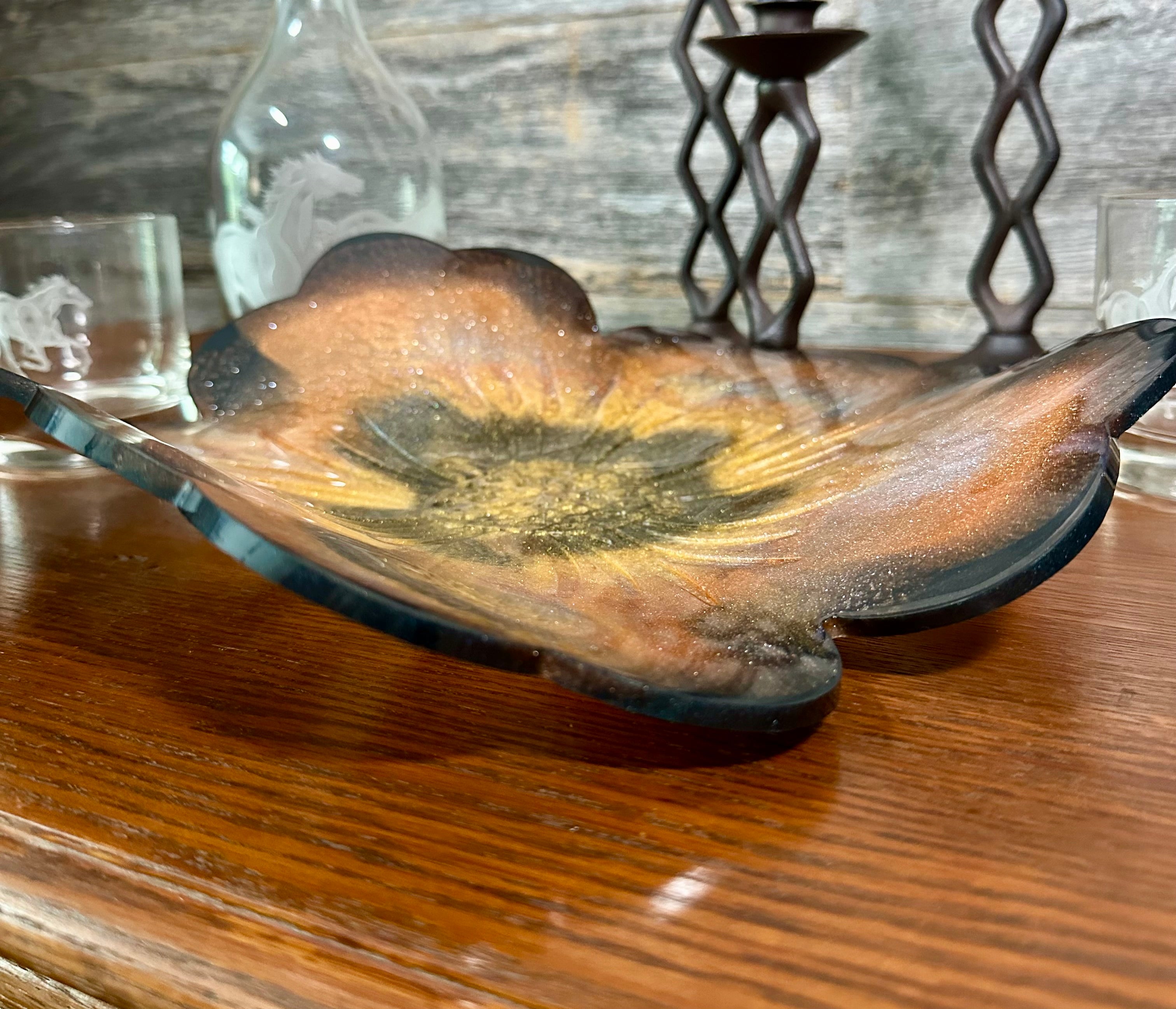 Handcrafted Large Resin Flower Bowls