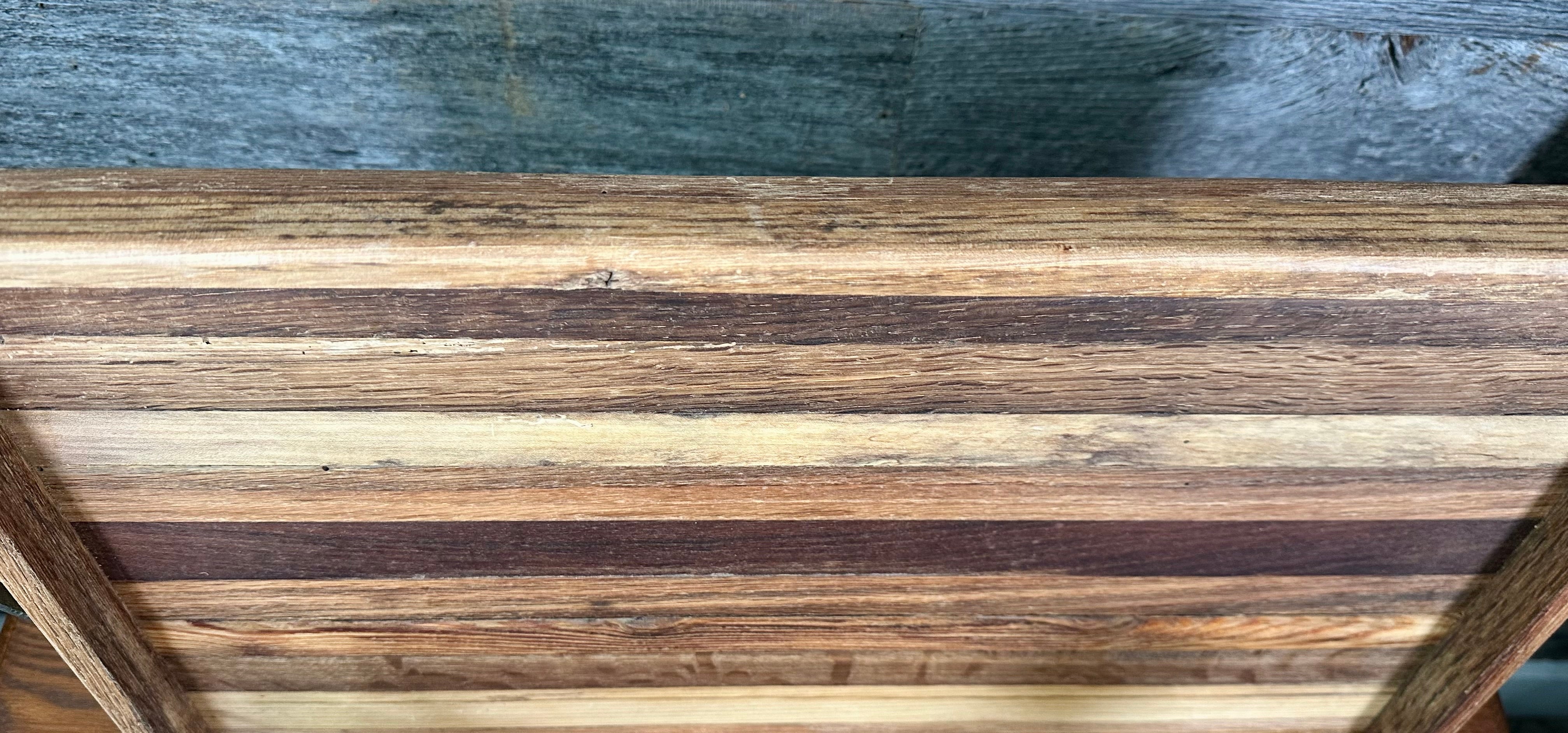 Handcrafted Tobacco Stick Decorative Tray with Sides
