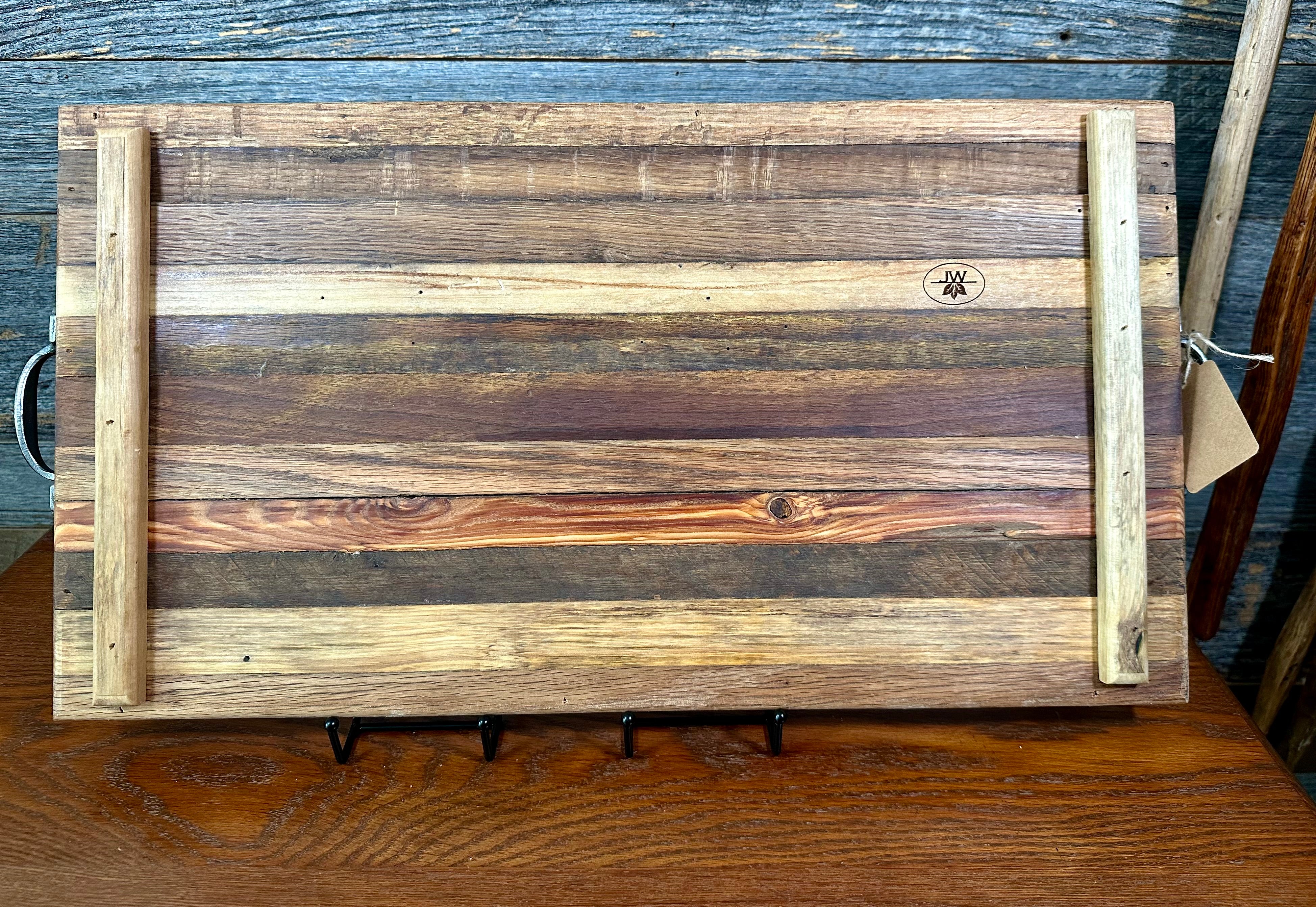 Handcrafted Tobacco Stick Decorative Tray with Sides