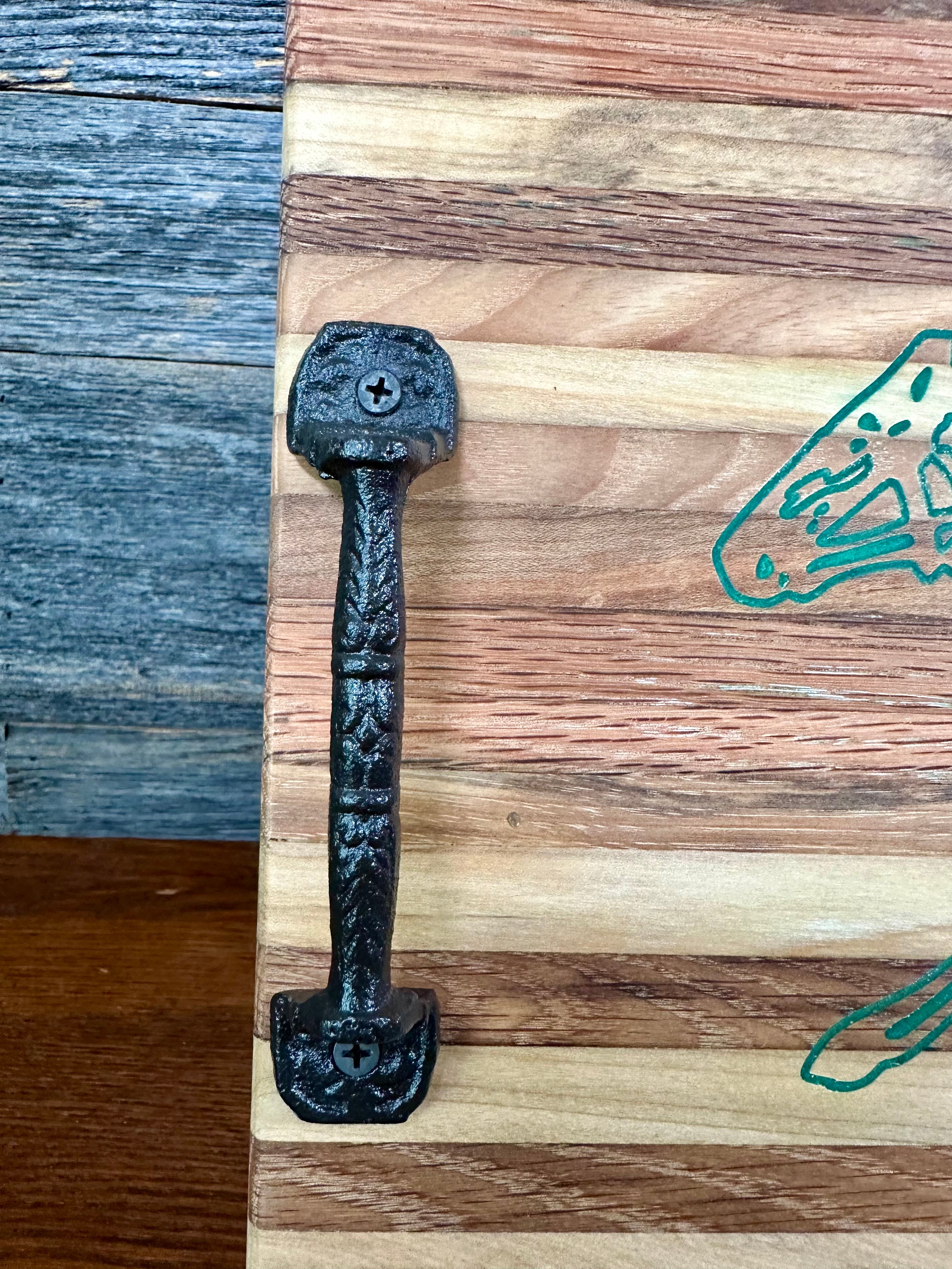 Handcrafted Tobacco Stick Tray with Inlaid Racehorse and Jockey Design
