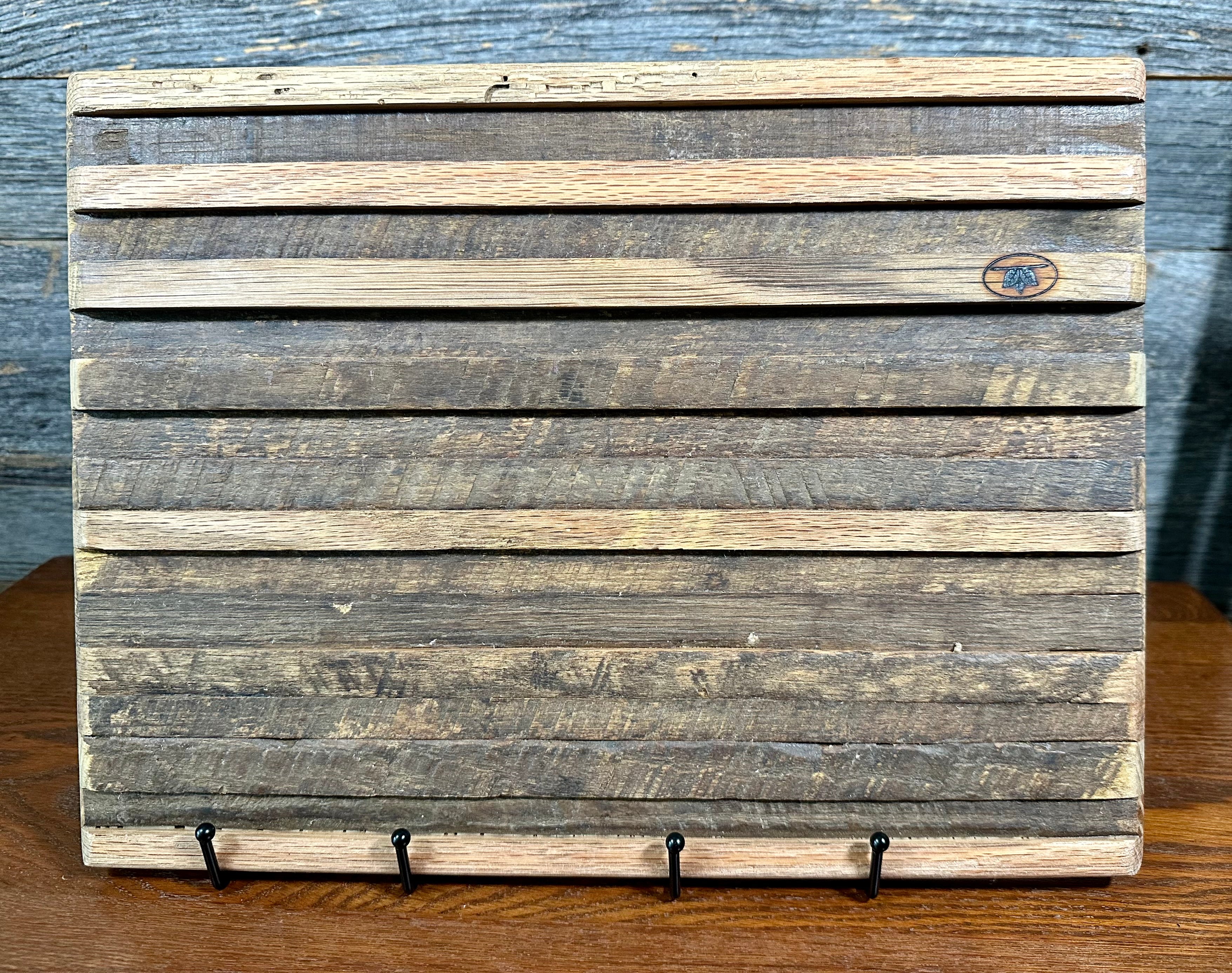 Handcrafted Tobacco Stick Cutting Board w/ Jockey Silk Inlay