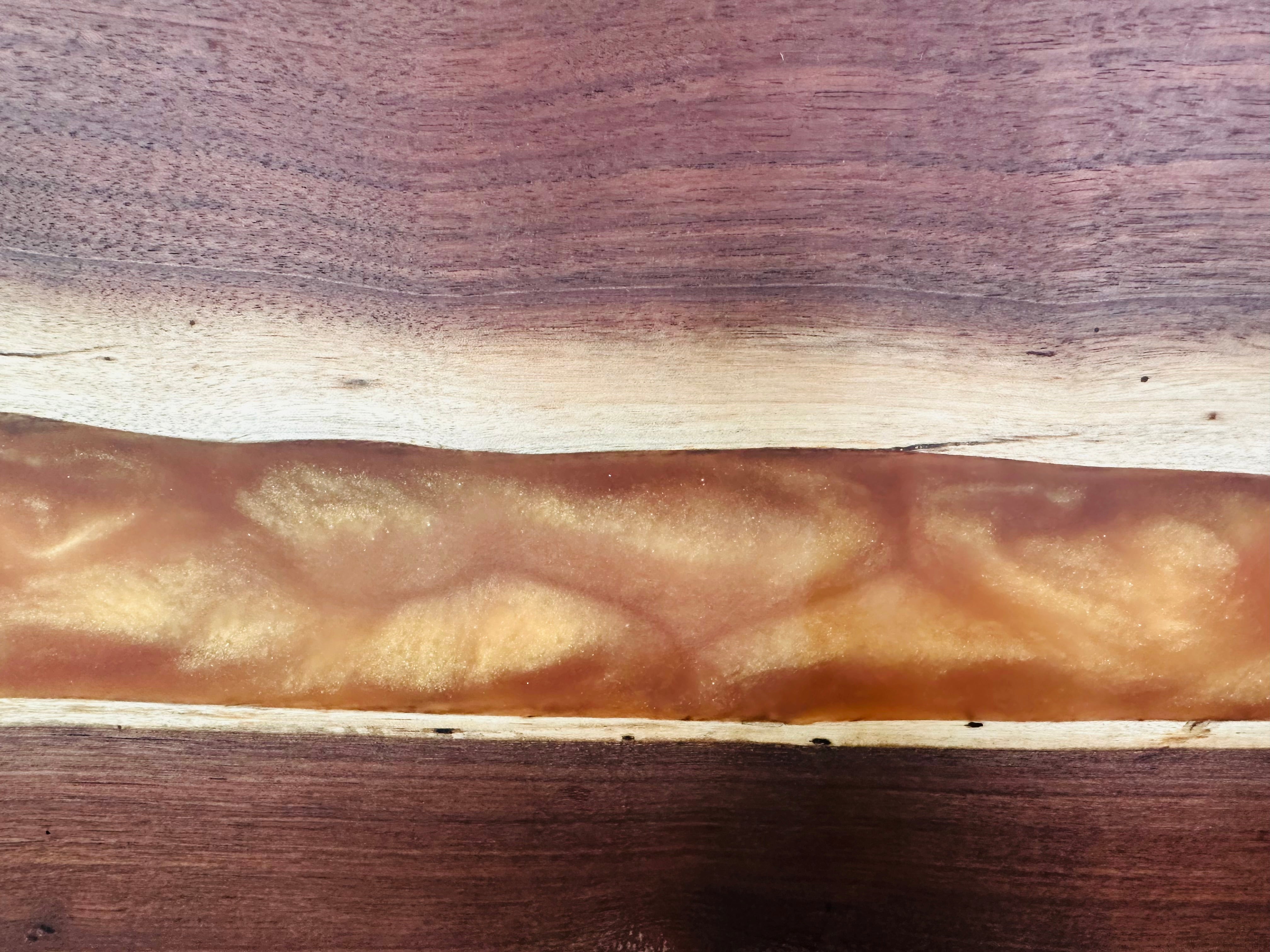 Handcrafted Black Walnut Charcuterie Board with Gold Resin Center: A Touch of Gilded Elegance for Your Gatherings