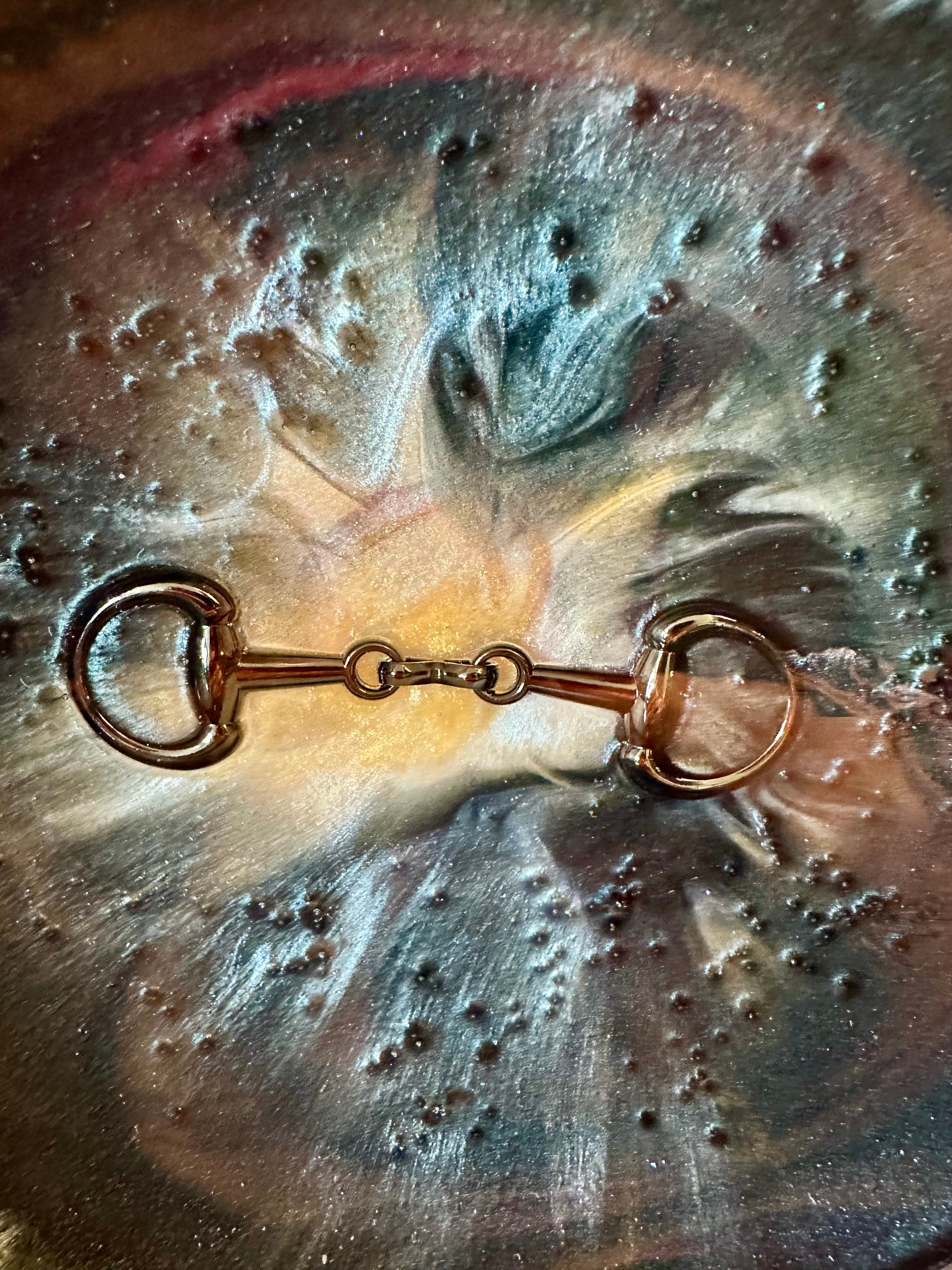 Handcrafted Resin Art Bowl - Featuring Equestrian Themed Inlays - Medium