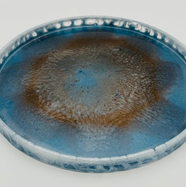 Handcrafted Round Resin Decorative Trays