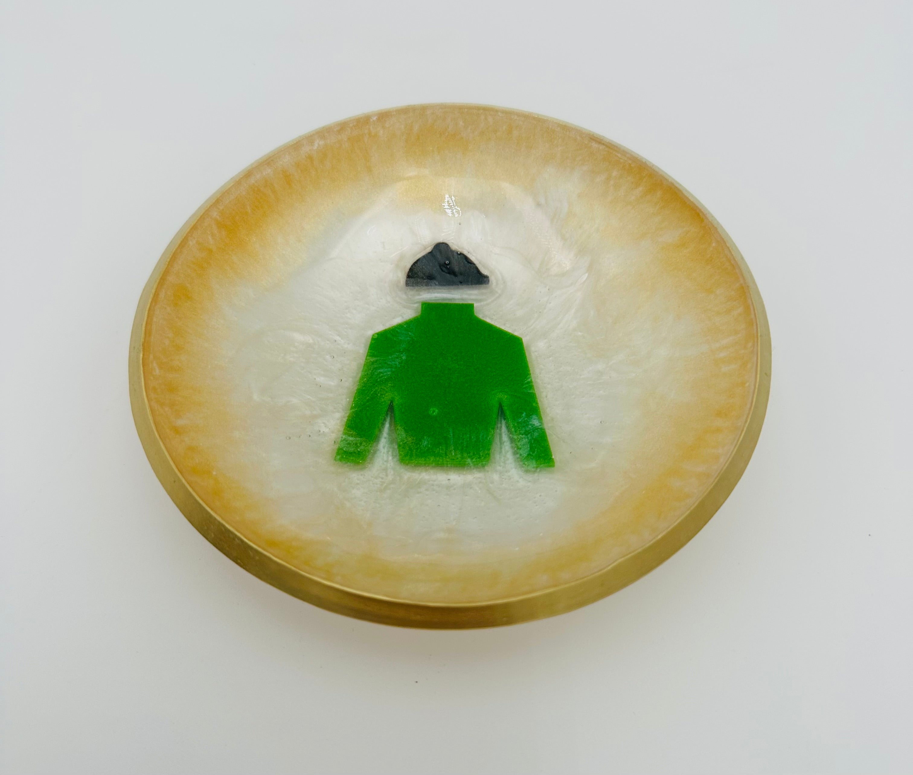 Handcrafted Resin Art Bowl - Featuring Equestrian Themed Inlays - small