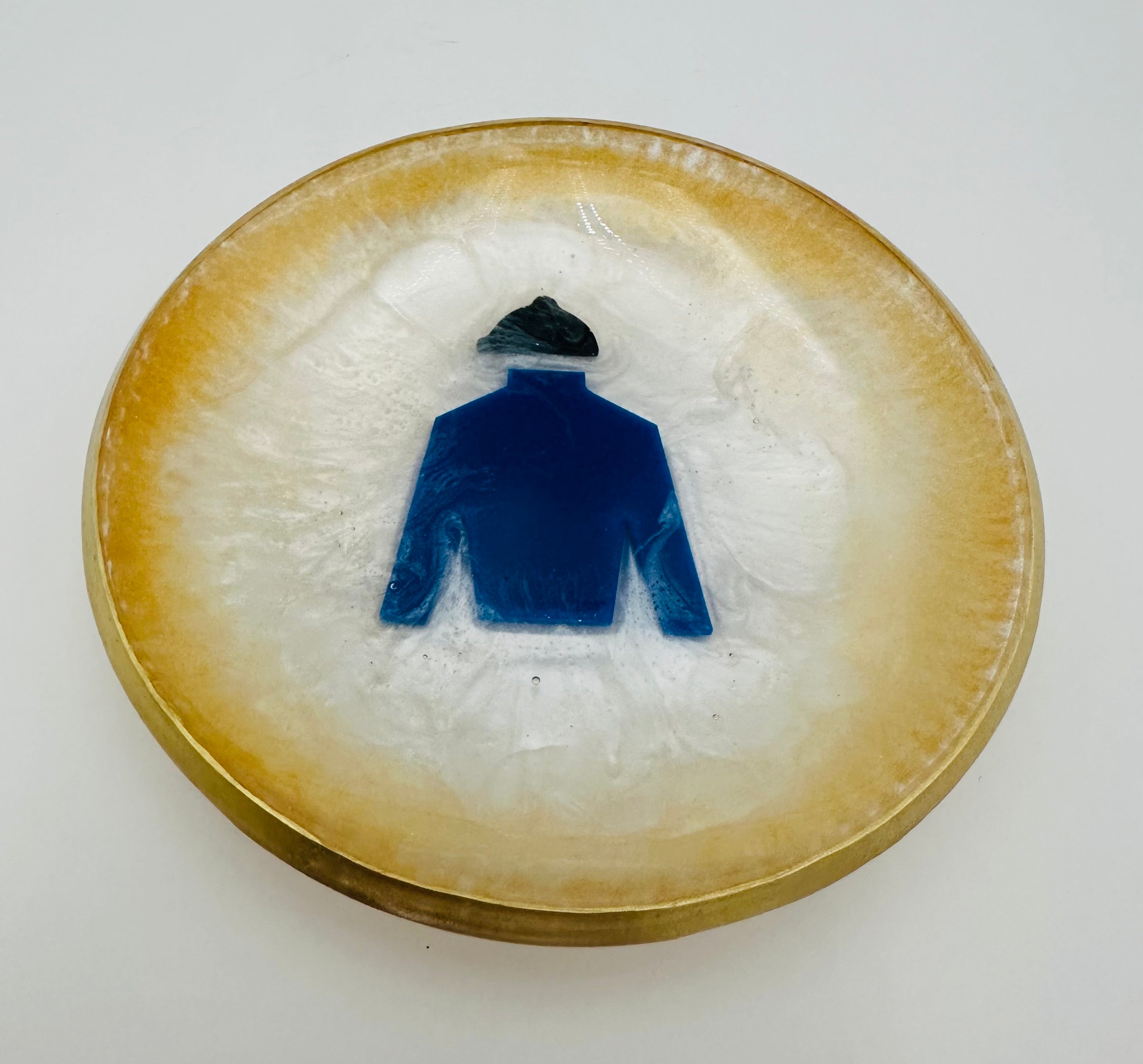 Handcrafted Resin Art Bowl - Featuring Equestrian Themed Inlays - small