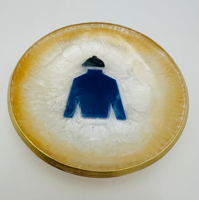 Handcrafted Resin Art Bowl - Featuring Equestrian Themed Inlays - small