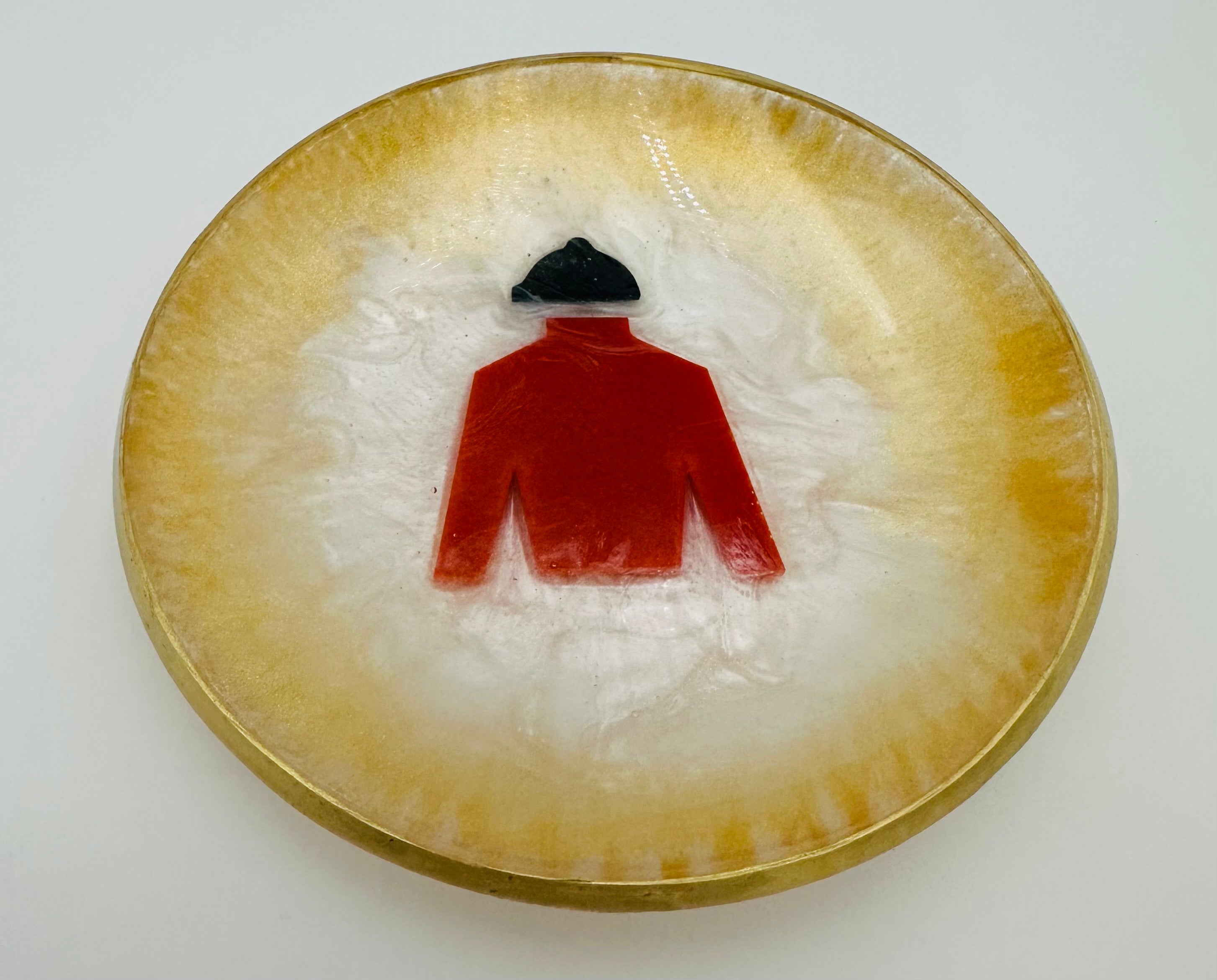 Handcrafted Resin Art Bowl - Featuring Equestrian Themed Inlays - small