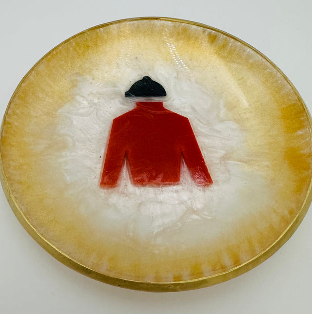 Handcrafted Resin Art Bowl - Featuring Equestrian Themed Inlays - small