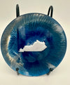 Handcrafted Kentucky Blue Resin medium Bowls with White Kentucky resin Inlay