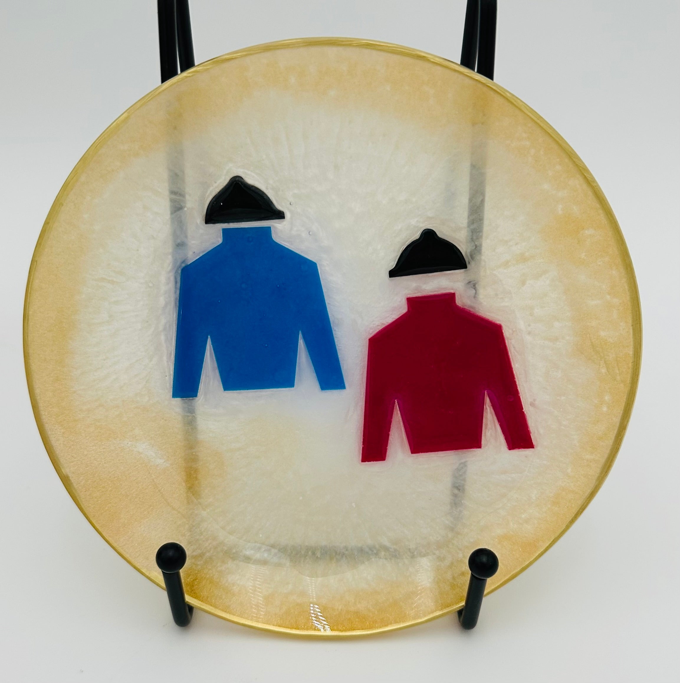 Handcrafted Resin Art Bowl - Featuring Equestrian Themed Inlays - Medium