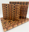Handcrafted Mosaic End-Grain Hardwood Cutting Board & Serving Tray