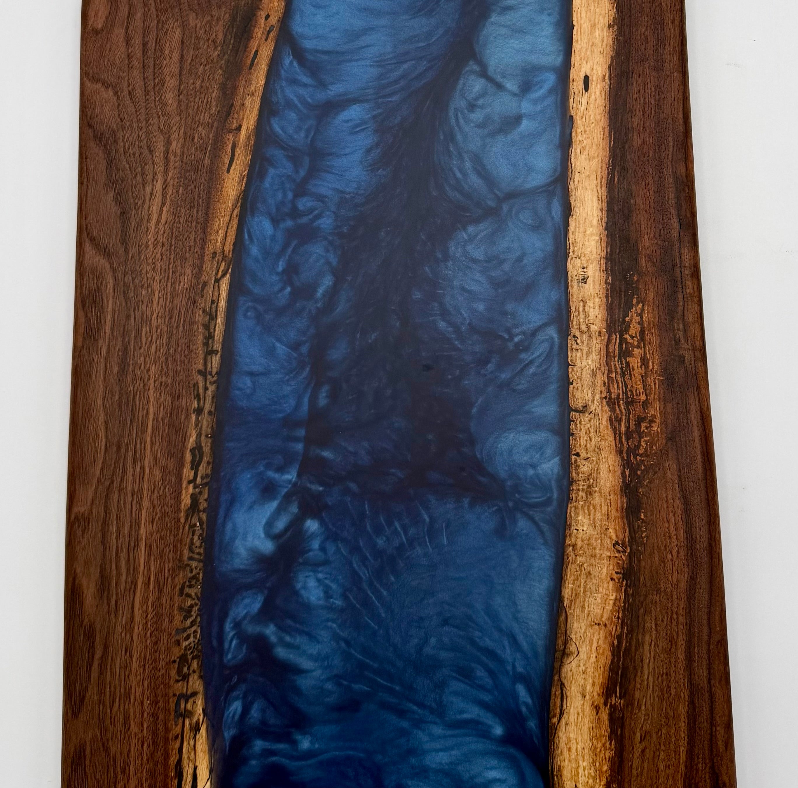 Handcrafted Epoxy Resin & Black Walnut Charcuterie Paddle Board | Serving & Cheese Board