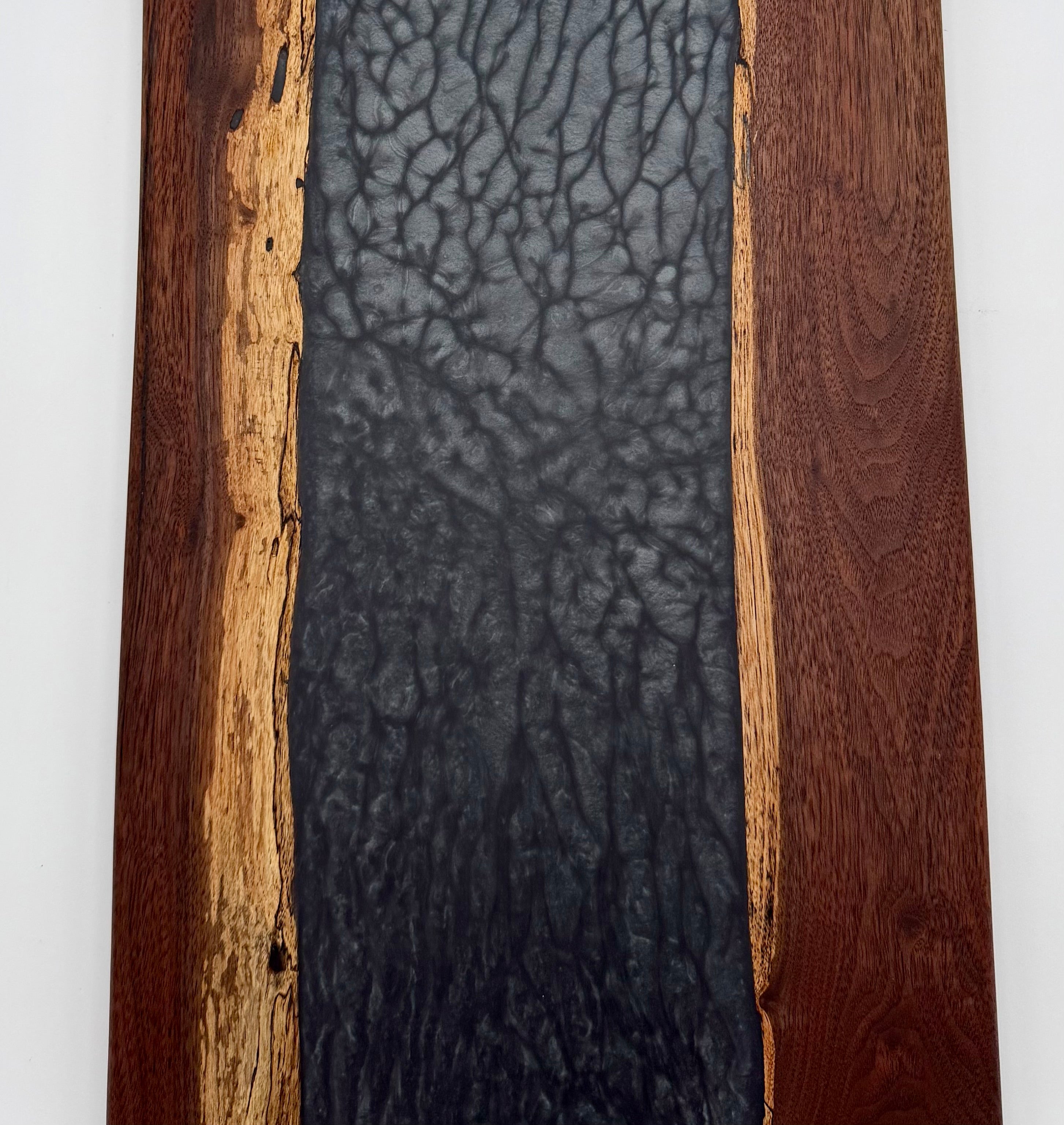 Handcrafted Epoxy Resin & Black Walnut Charcuterie Paddle Board | Serving & Cheese Board