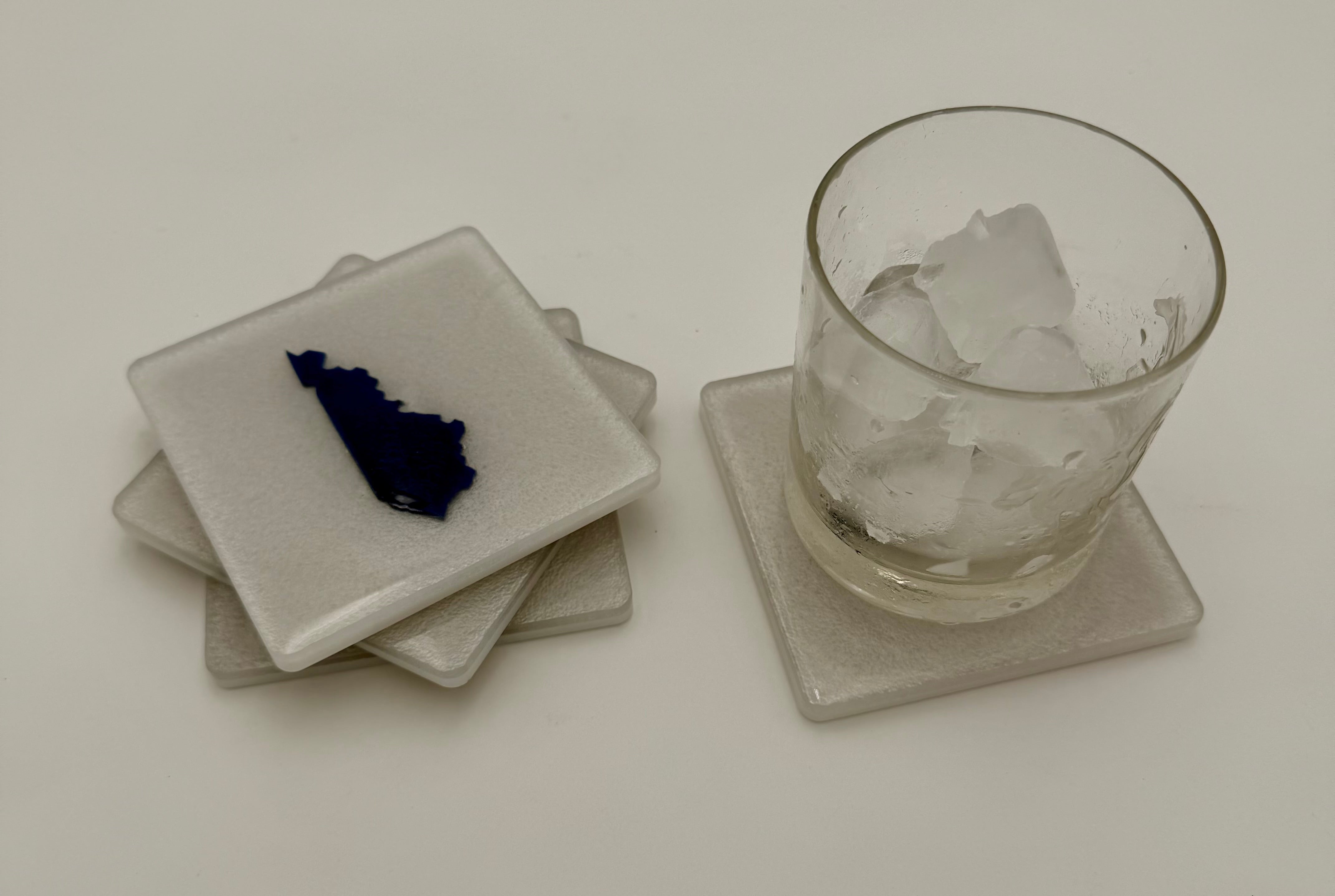 Handcrafted Kentucky State Resin Coaster Sets (Round & Square Options) Set of Four