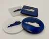 Handcrafted Kentucky State Resin Coaster Sets (Round & Square Options) Set of Four