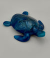 Hand-Poured Resin Art Turtle Sculpture