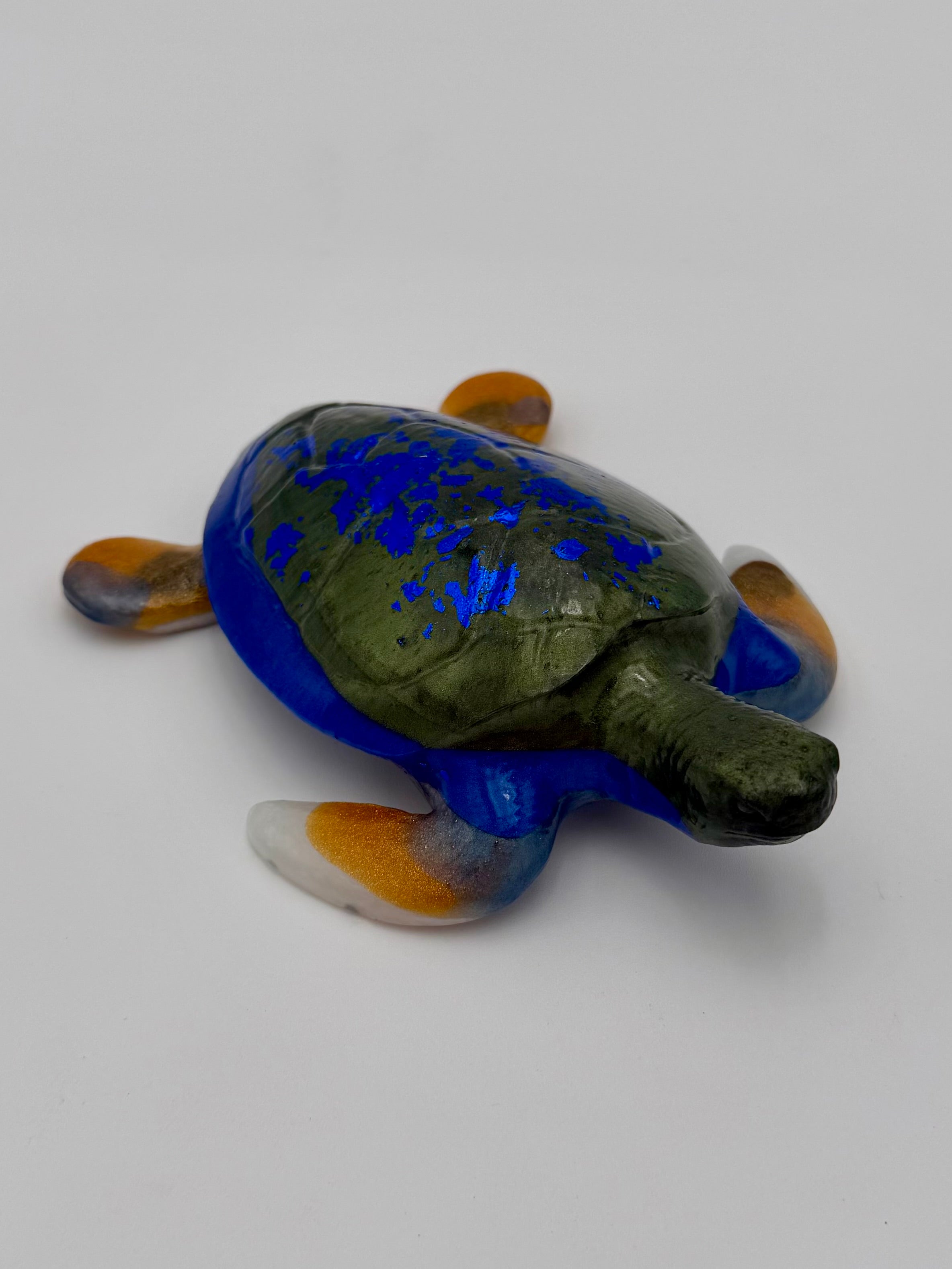 Hand-Poured Resin Art Sea Turtle Figurine